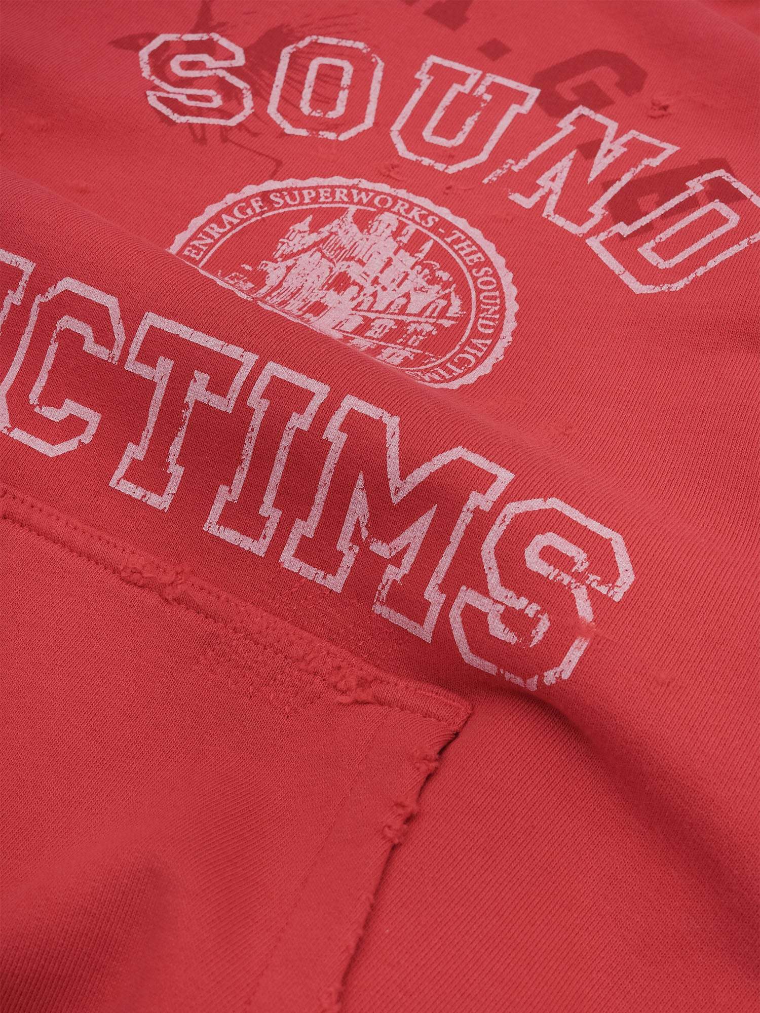 THE SOUND VICTIMS HOODIE - VINTAGE RED-Fineriform