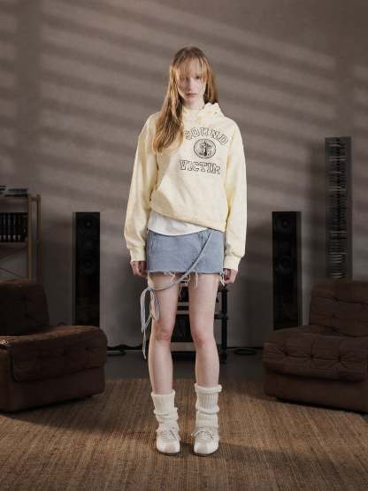THE SOUND VICTIMS HOODIE - VINTAGE YELLOW-Fineriform