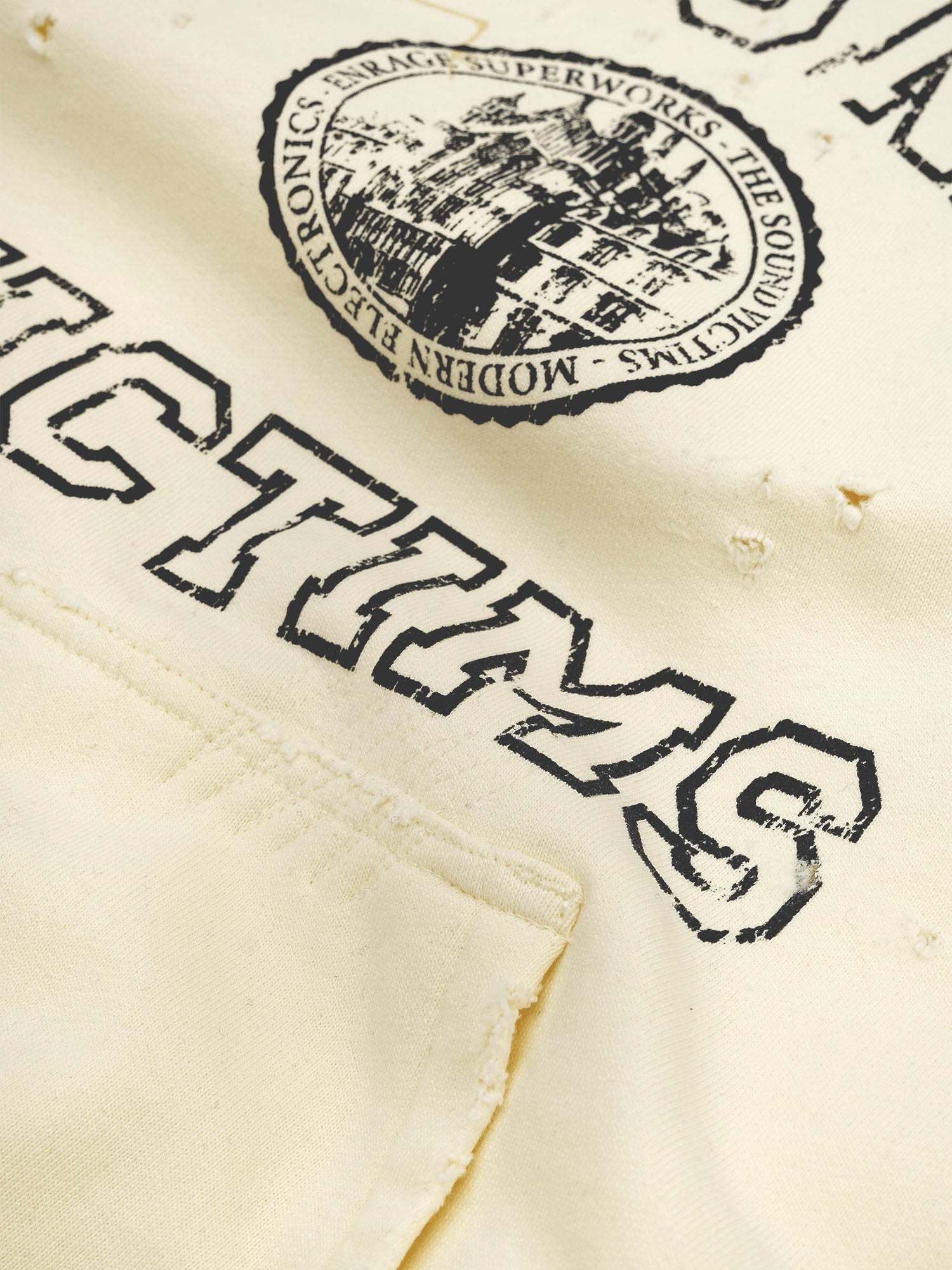 THE SOUND VICTIMS HOODIE - VINTAGE YELLOW-Fineriform