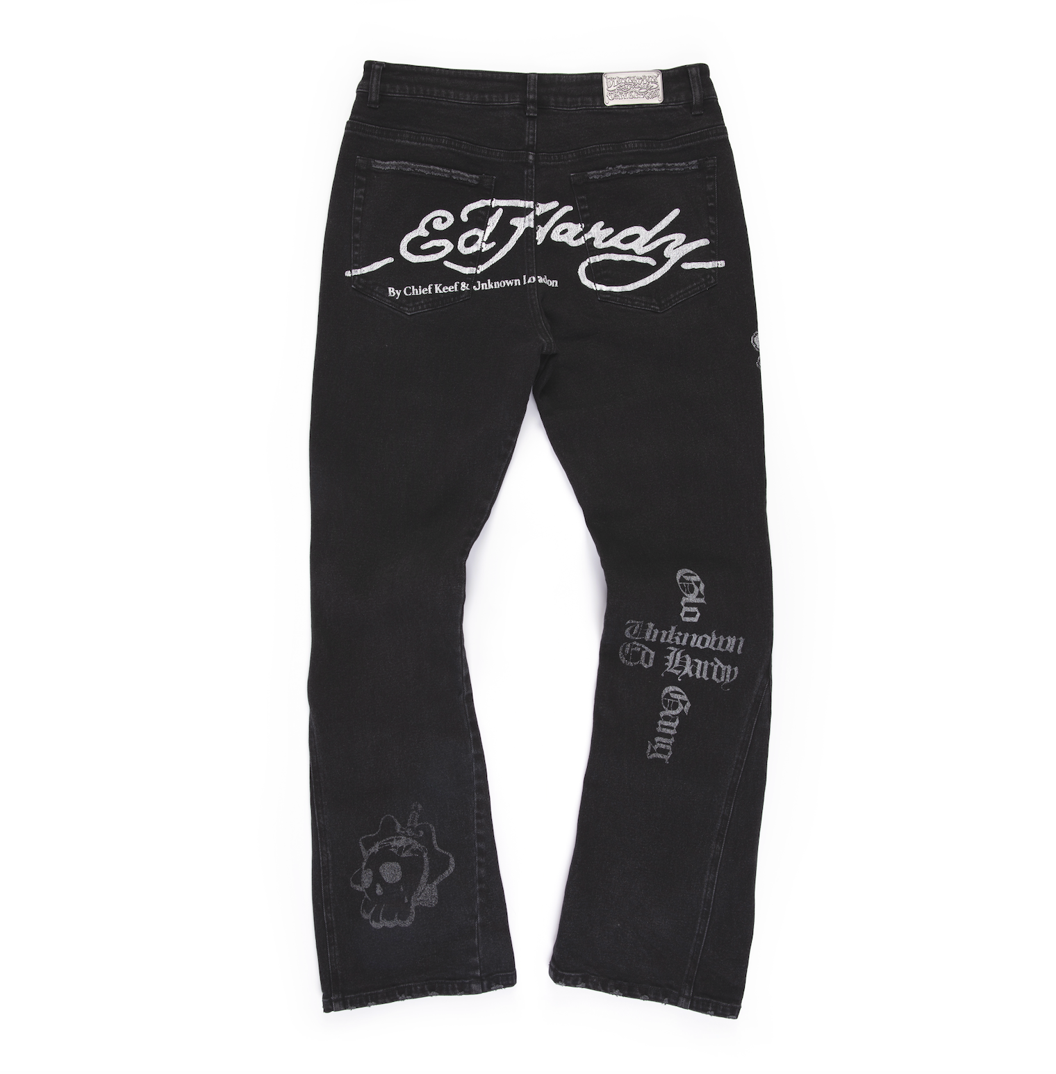 METAL STUDDED STACKED DENIM-Fineriform