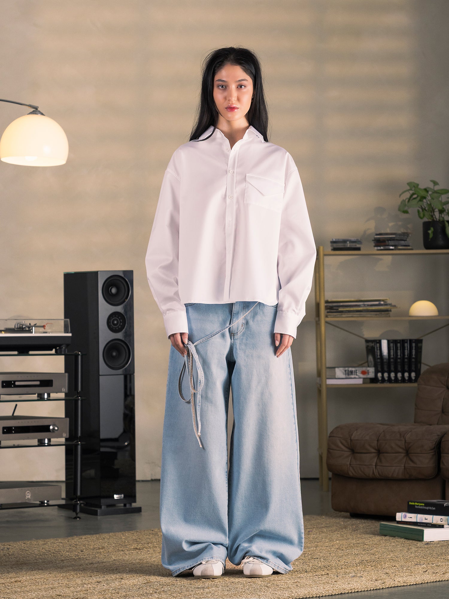 WHITE LETTER SHIRT-Fineriform