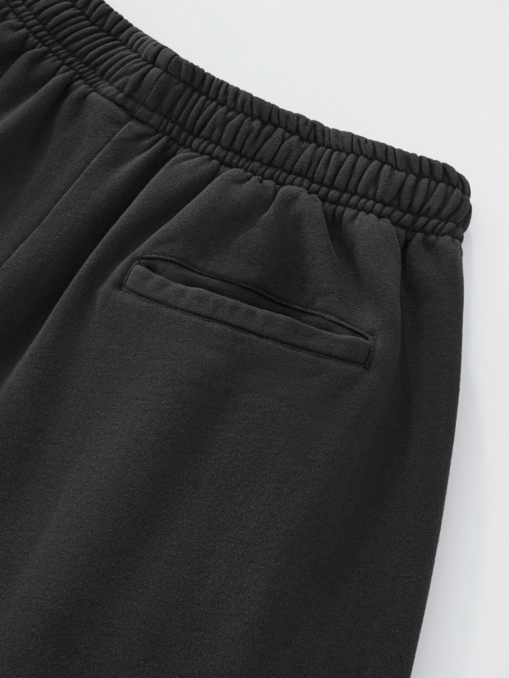 SMILEY PATCH SWEATPANTS - VINTAGE BLACK-Fineriform