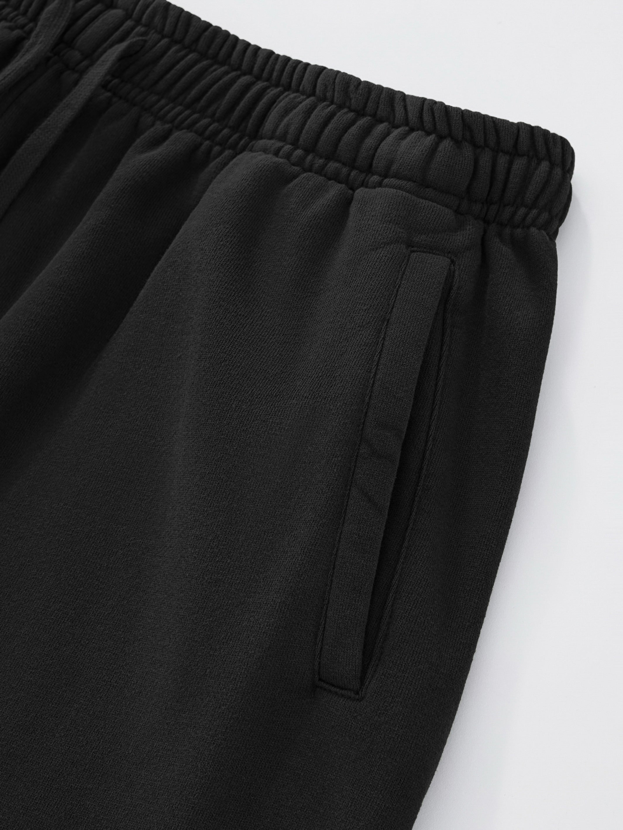 SMILEY PATCH SWEATPANTS - VINTAGE BLACK-Fineriform