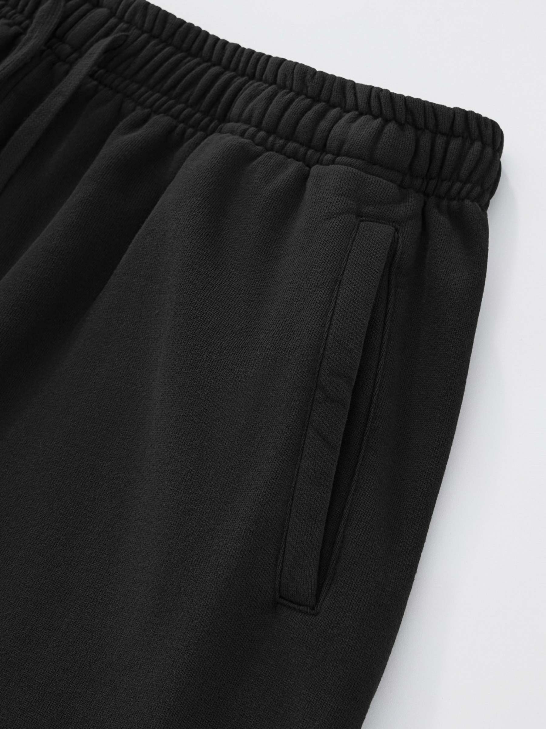 SMILEY PATCH SWEATPANTS - VINTAGE BLACK-Fineriform