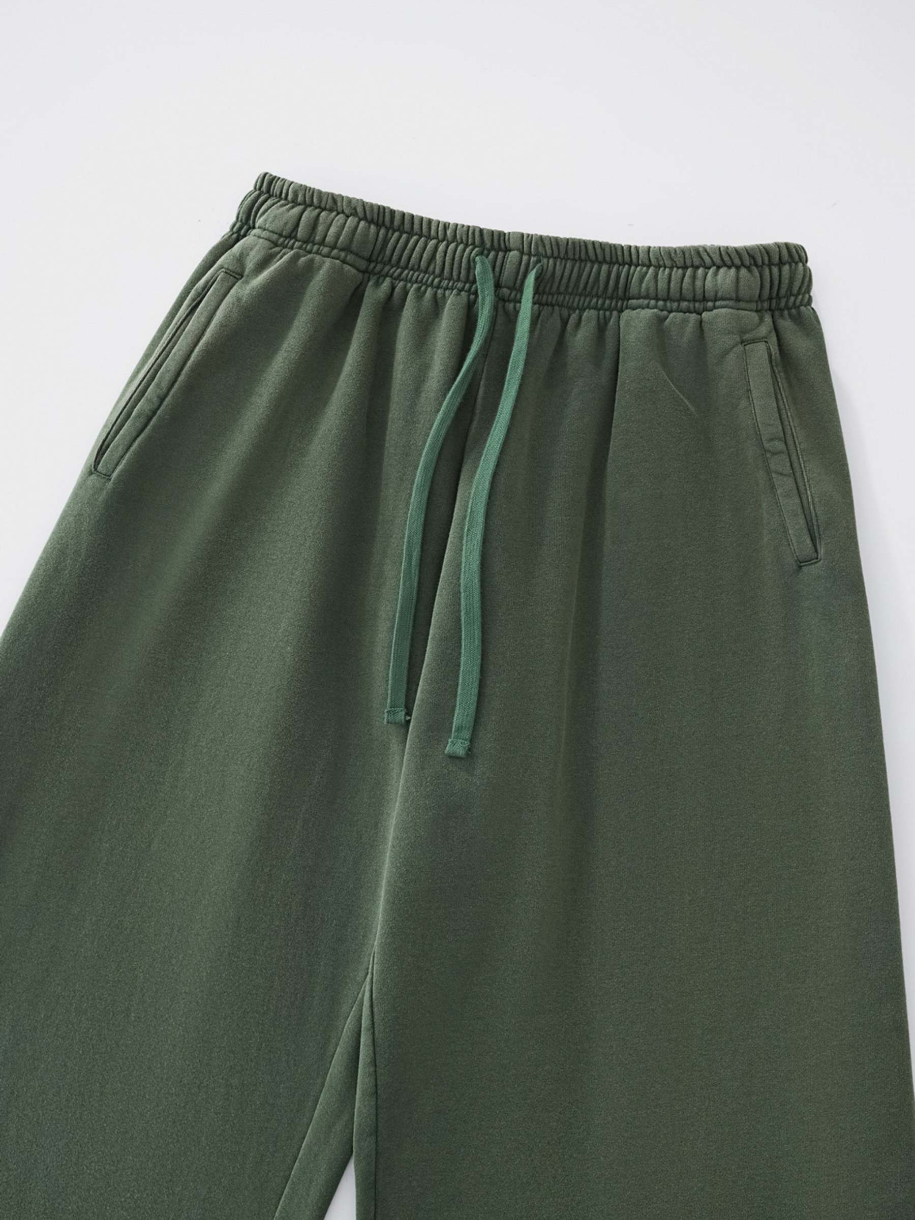 SMILEY PATCH SWEATPANTS - FADED PINE-Fineriform