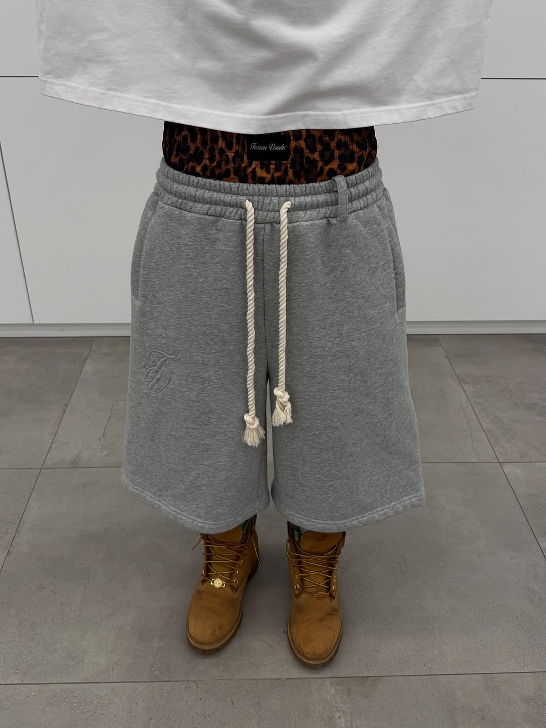 Double drawstring shorts-Fineriform