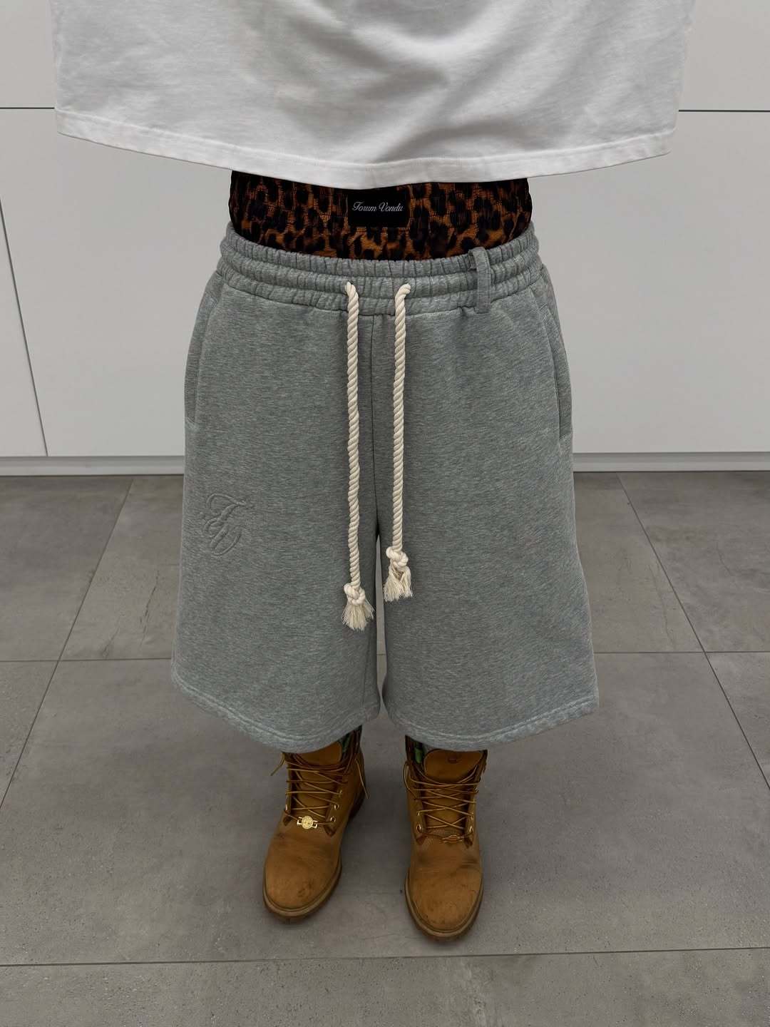 Double drawstring shorts-Fineriform