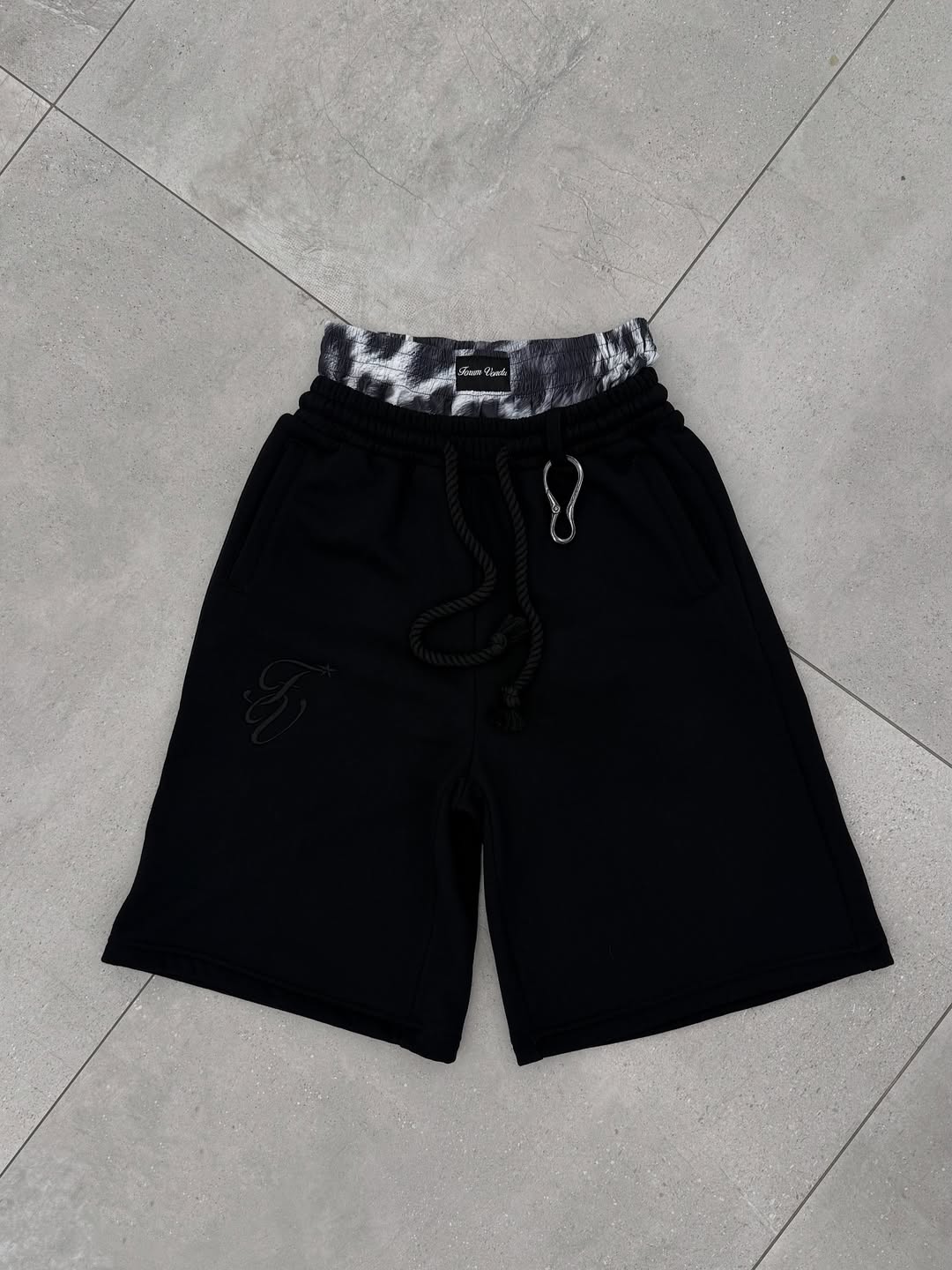 Double drawstring shorts-Fineriform