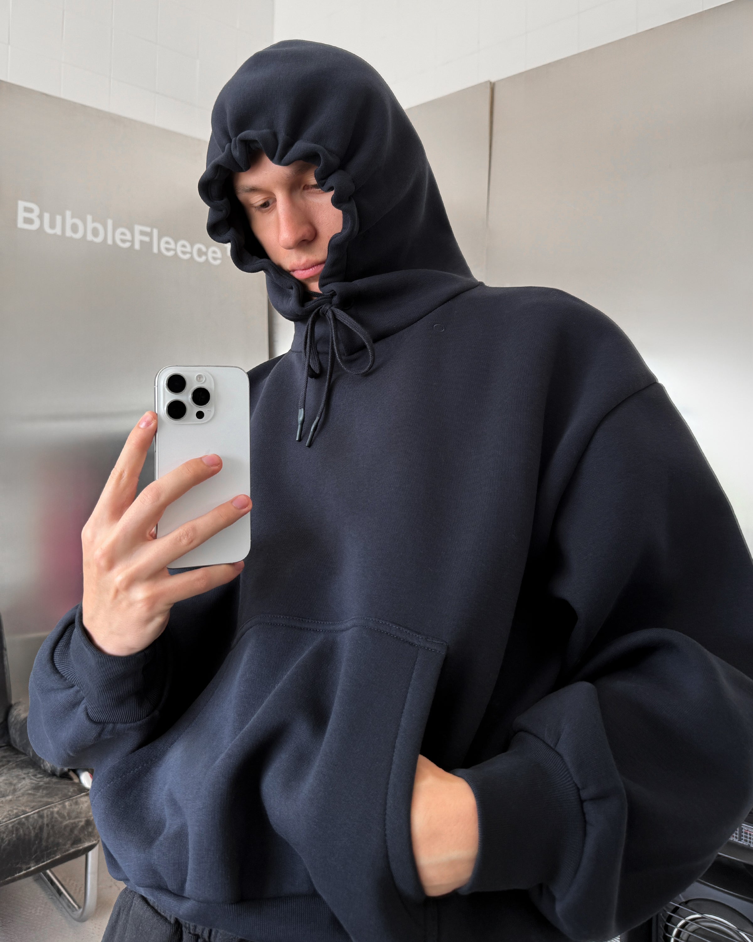 BUBBLE HOODIE - NIGHT-Fineriform