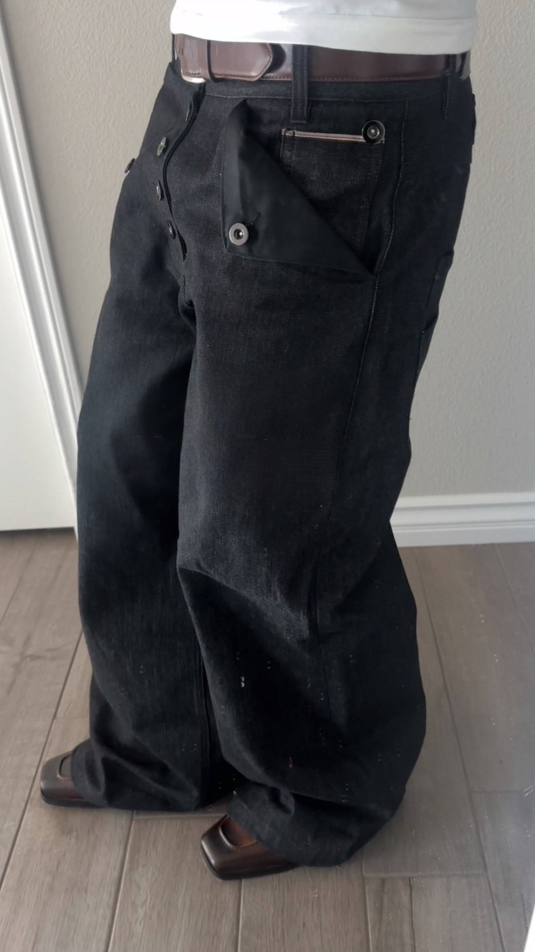 high waisted wide leg jeans-Fineriform