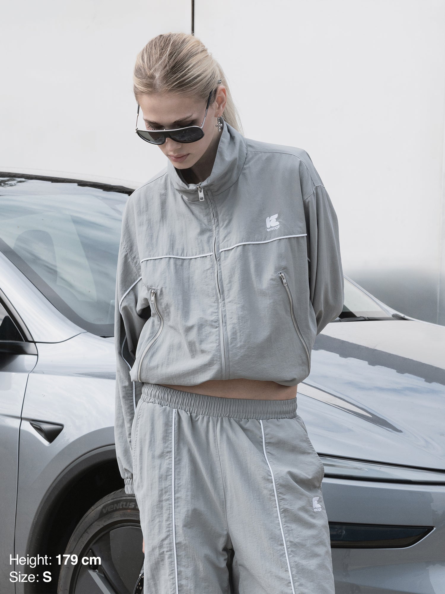 TRACKSUIT JACKET - GRAY-Fineriform