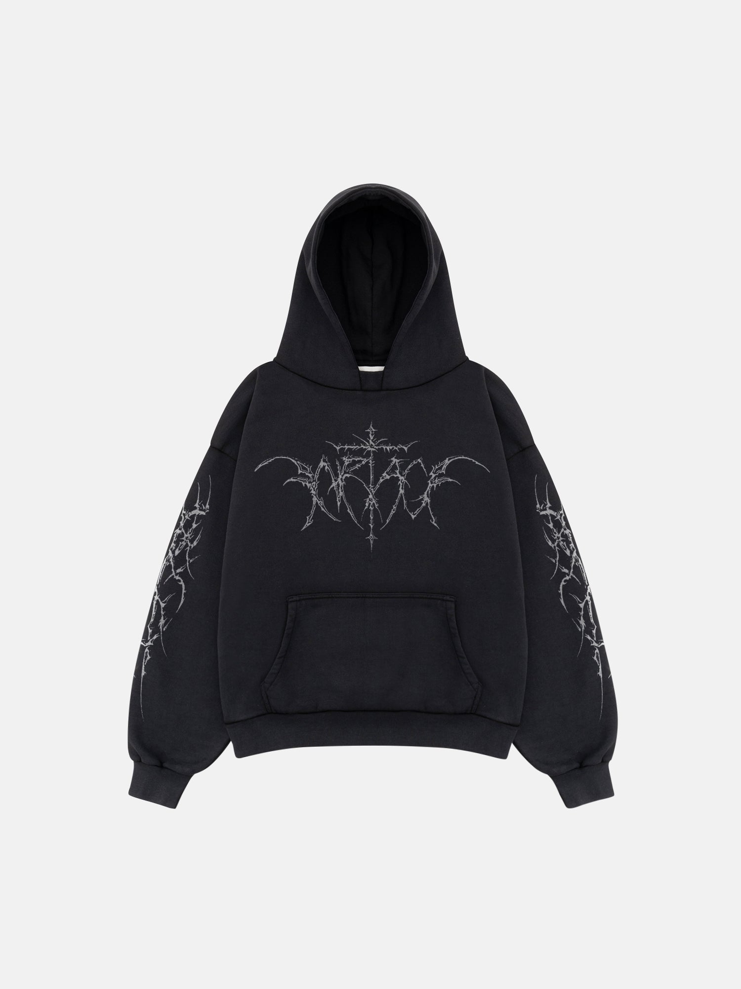 TRIBAL HOODIE - VINTAGE BLACK-Fineriform