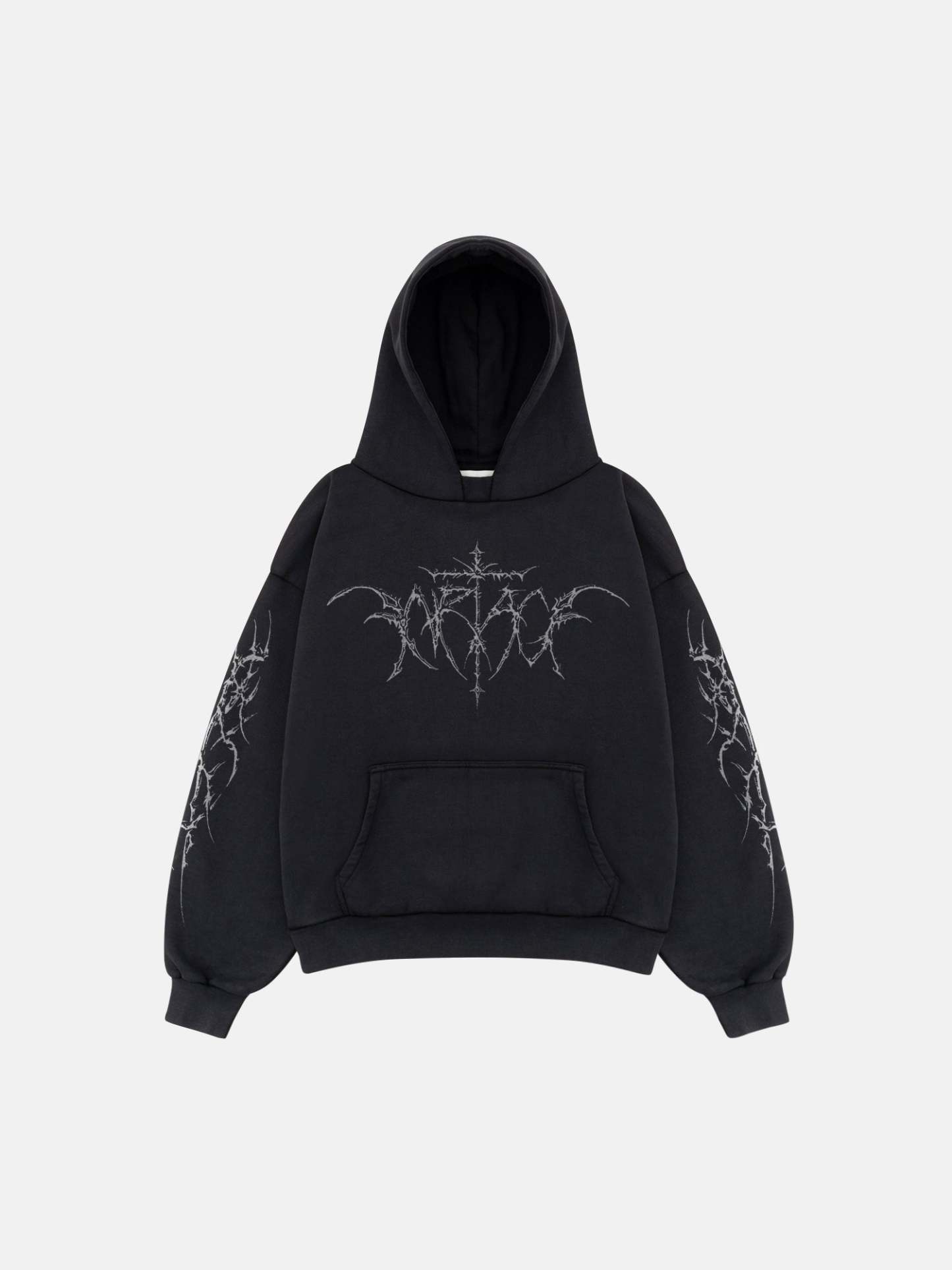 TRIBAL HOODIE - VINTAGE BLACK-Fineriform