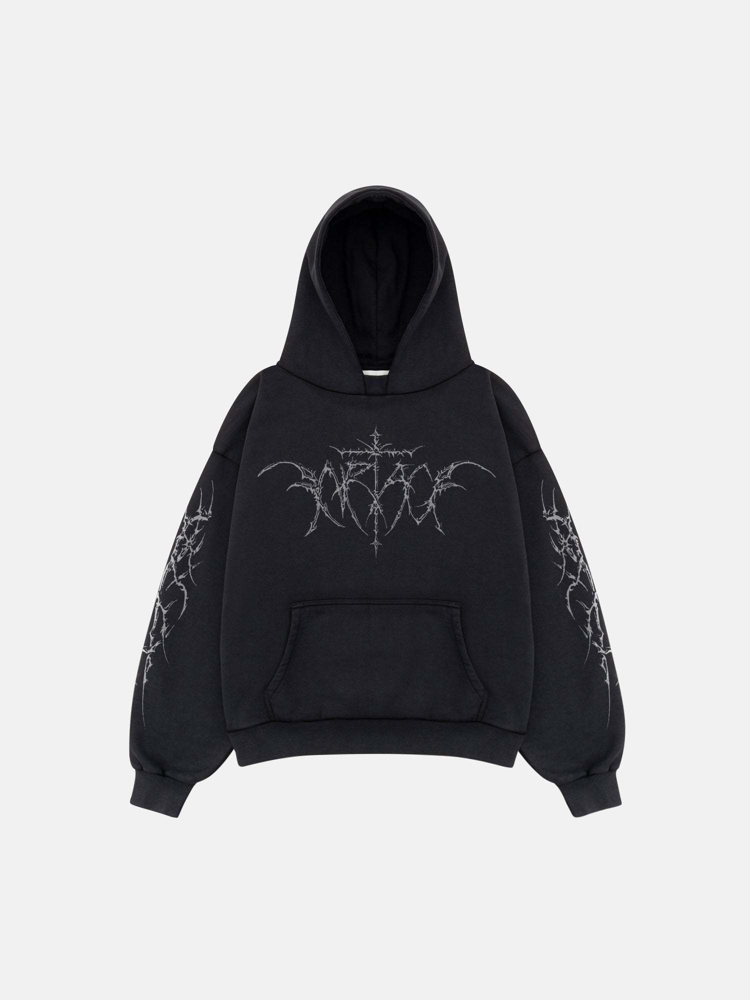 TRIBAL HOODIE - VINTAGE BLACK-Fineriform