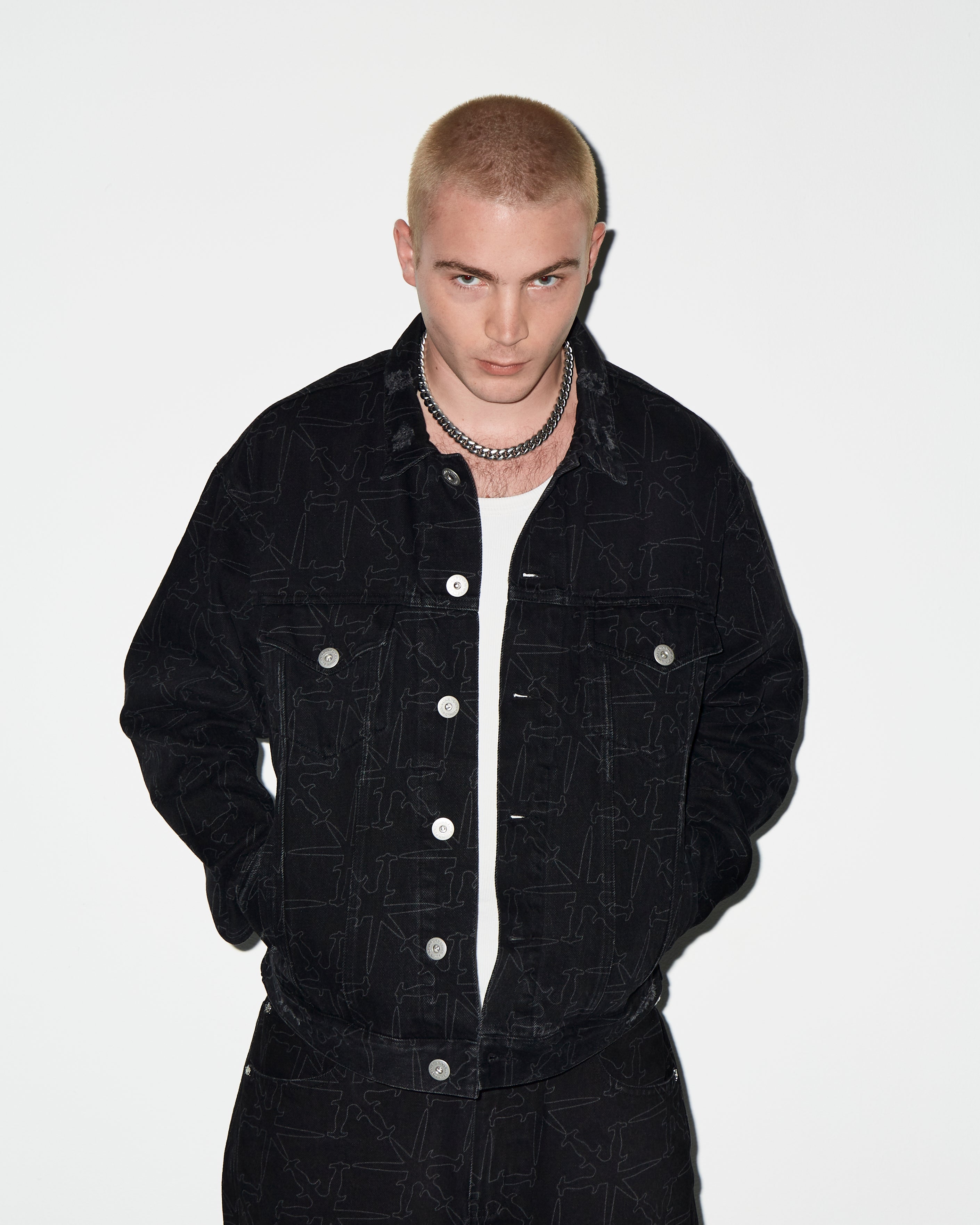 MONOGRAM DENIM JACKET-Fineriform