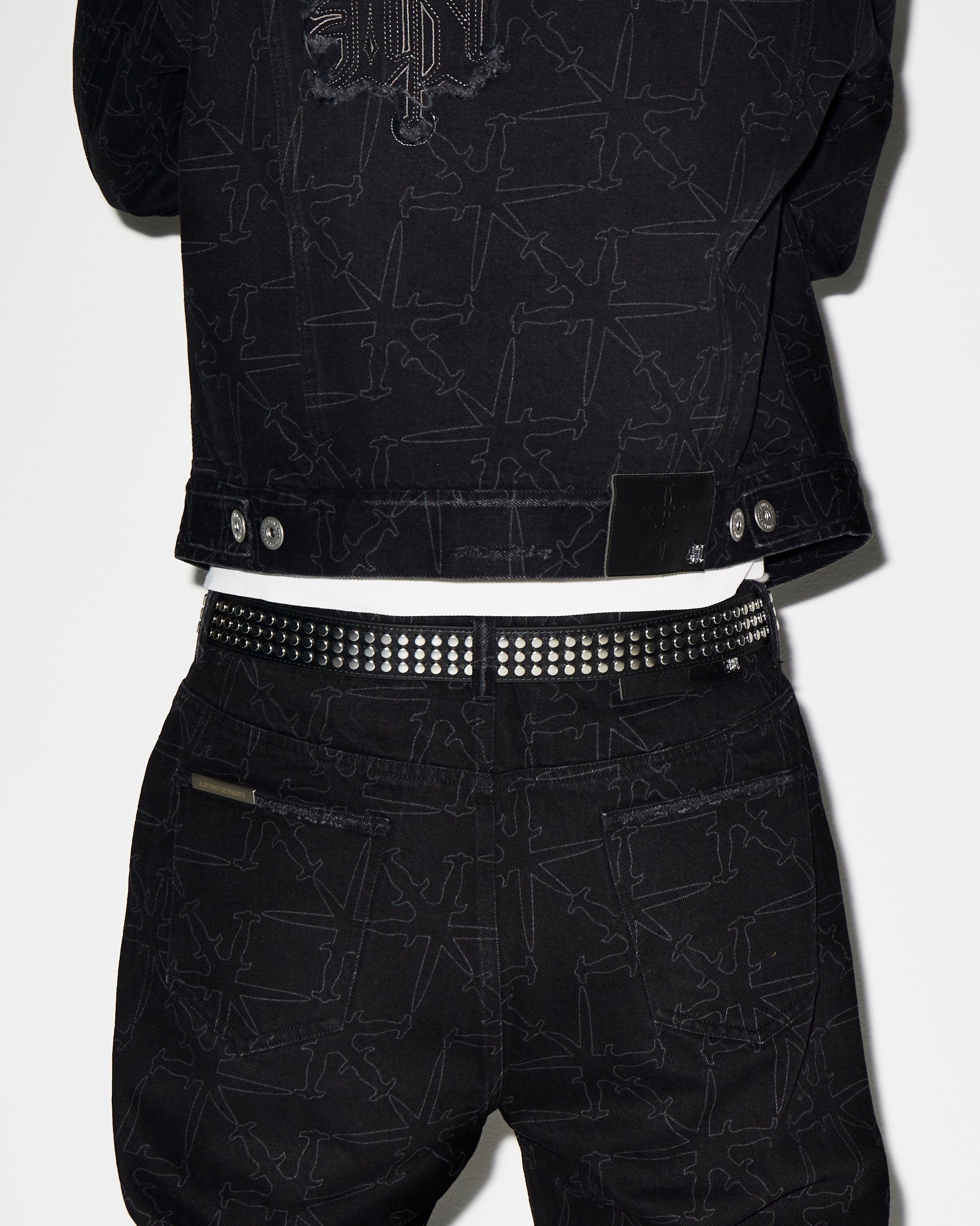 MONOGRAM DENIM JEANS-Fineriform