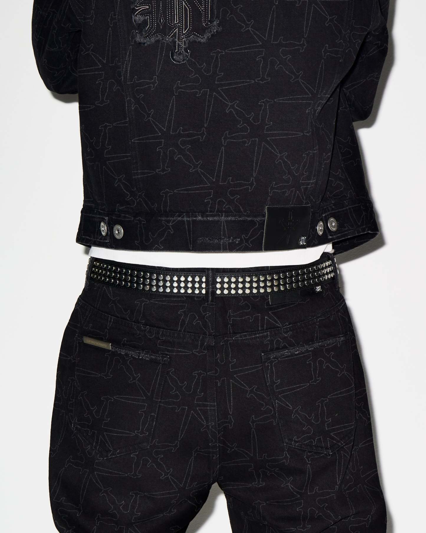 MONOGRAM DENIM JEANS-Fineriform