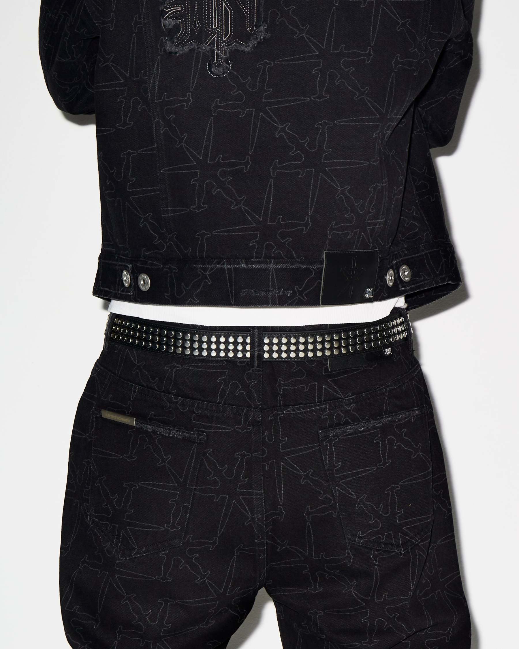 MONOGRAM DENIM JEANS-Fineriform