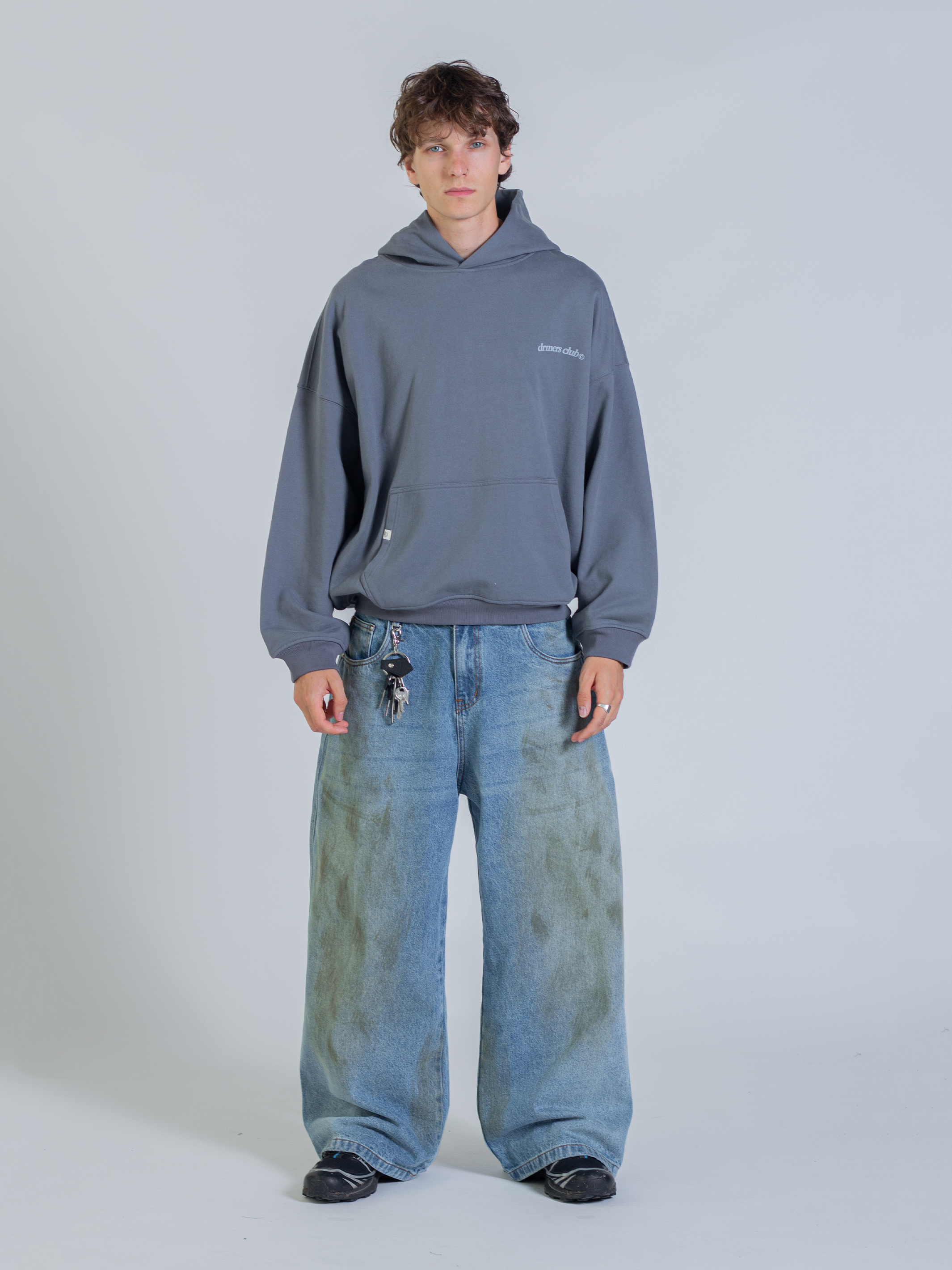 ARCH HOODIE - STONE BLUE-Fineriform