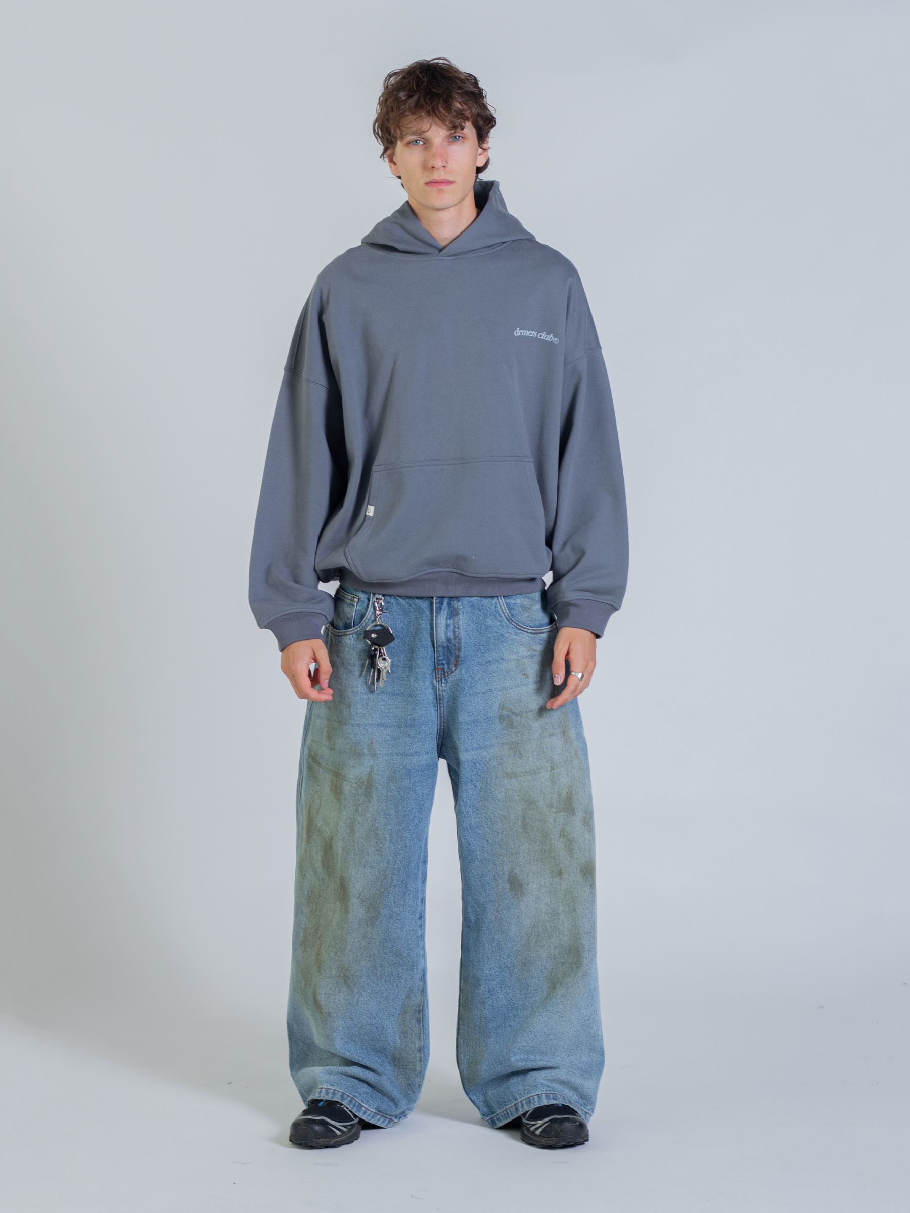 ARCH HOODIE - STONE BLUE-Fineriform