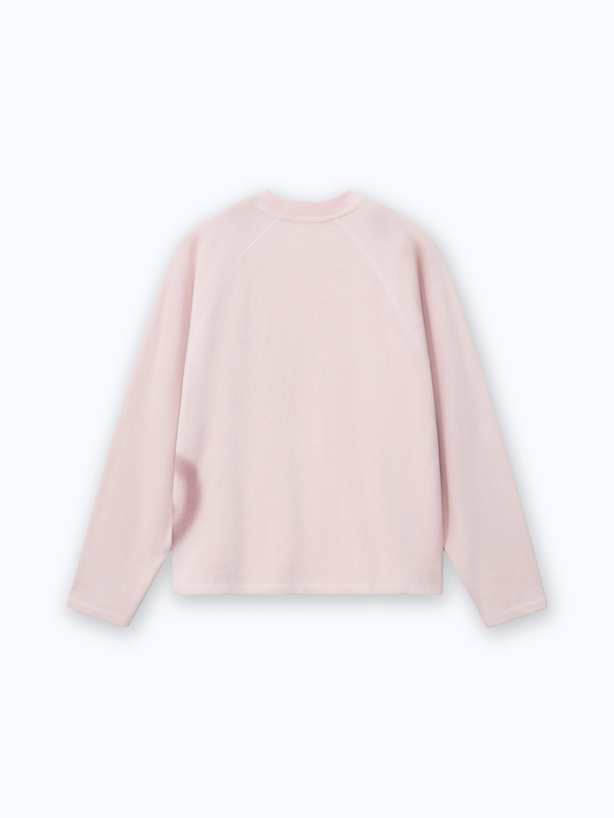 SMILEY WAFFLE LONG SLEEVE TEE - COTTON CANDY PINK-Fineriform
