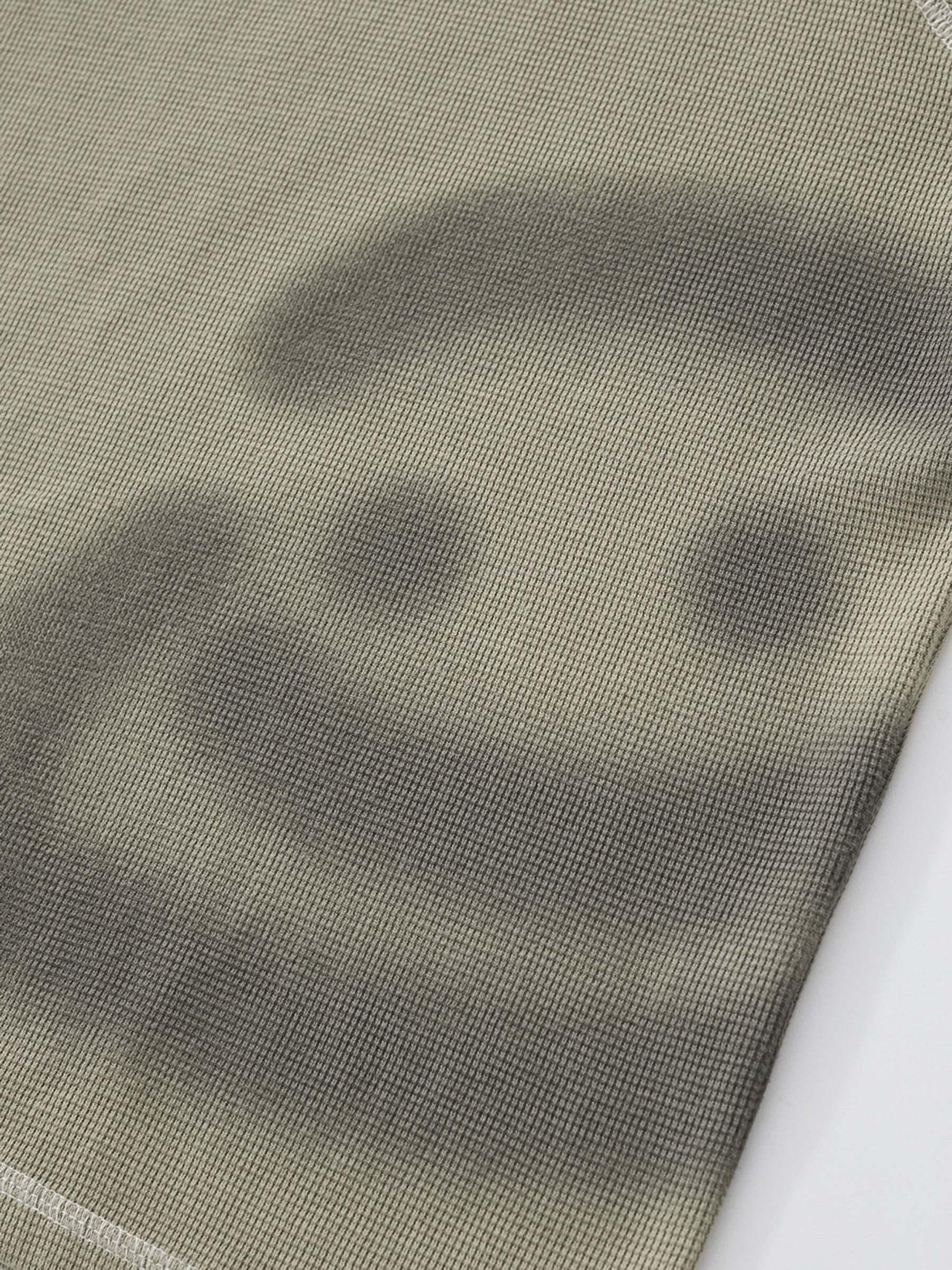SMILEY WAFFLE LONG SLEEVE TEE - SAGE SMOKE-Fineriform