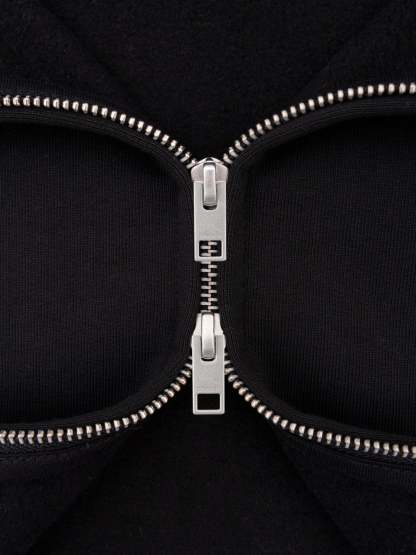 THE BLANC ZIP HOODIE - BLACK-Fineriform