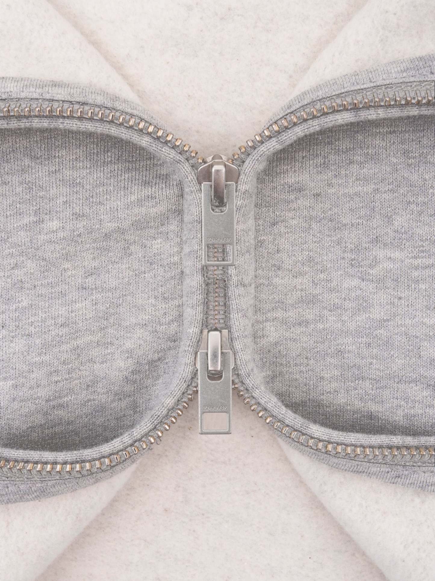 THE BLANC ZIP HOODIE - GRAY-Fineriform