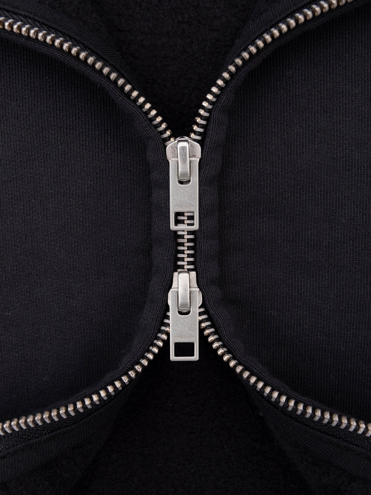 THE BLANC ZIP HOODIE - VINTAGE BLACK-Fineriform