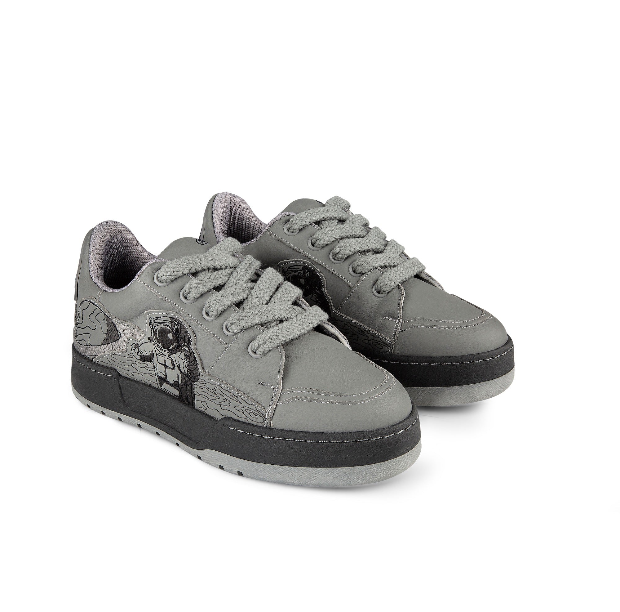 "astro" chunky sneaker light grey-Fineriform