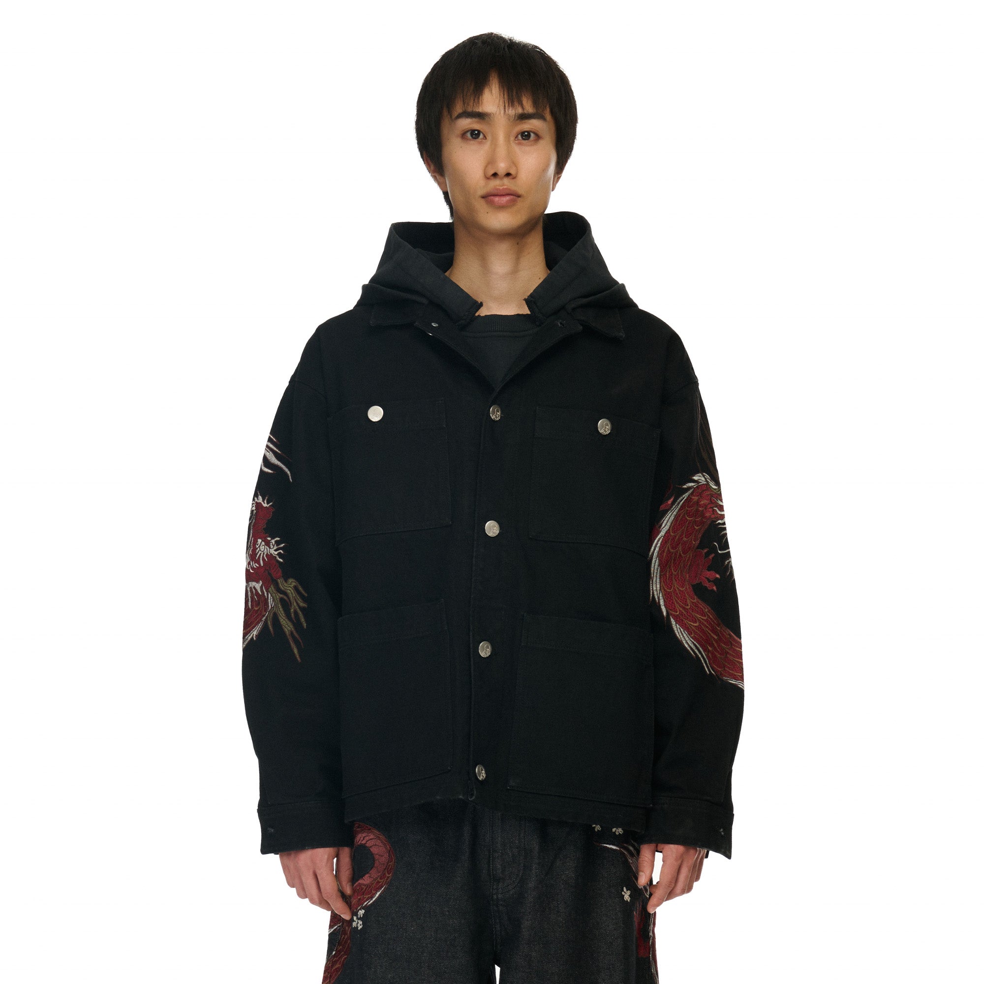 "yakuza" denim Jacket black-Fineriform