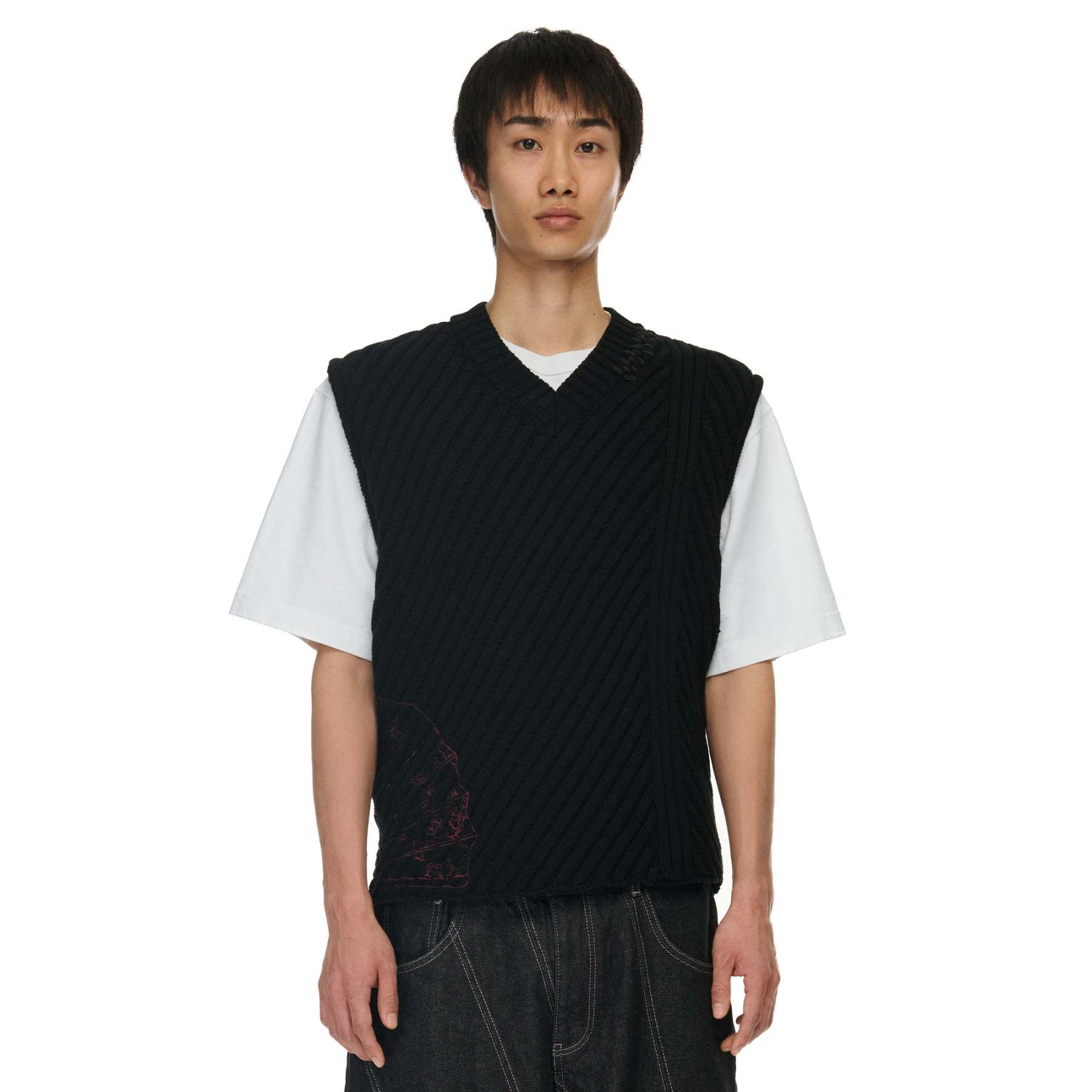"yakuza" Knit vest-Fineriform