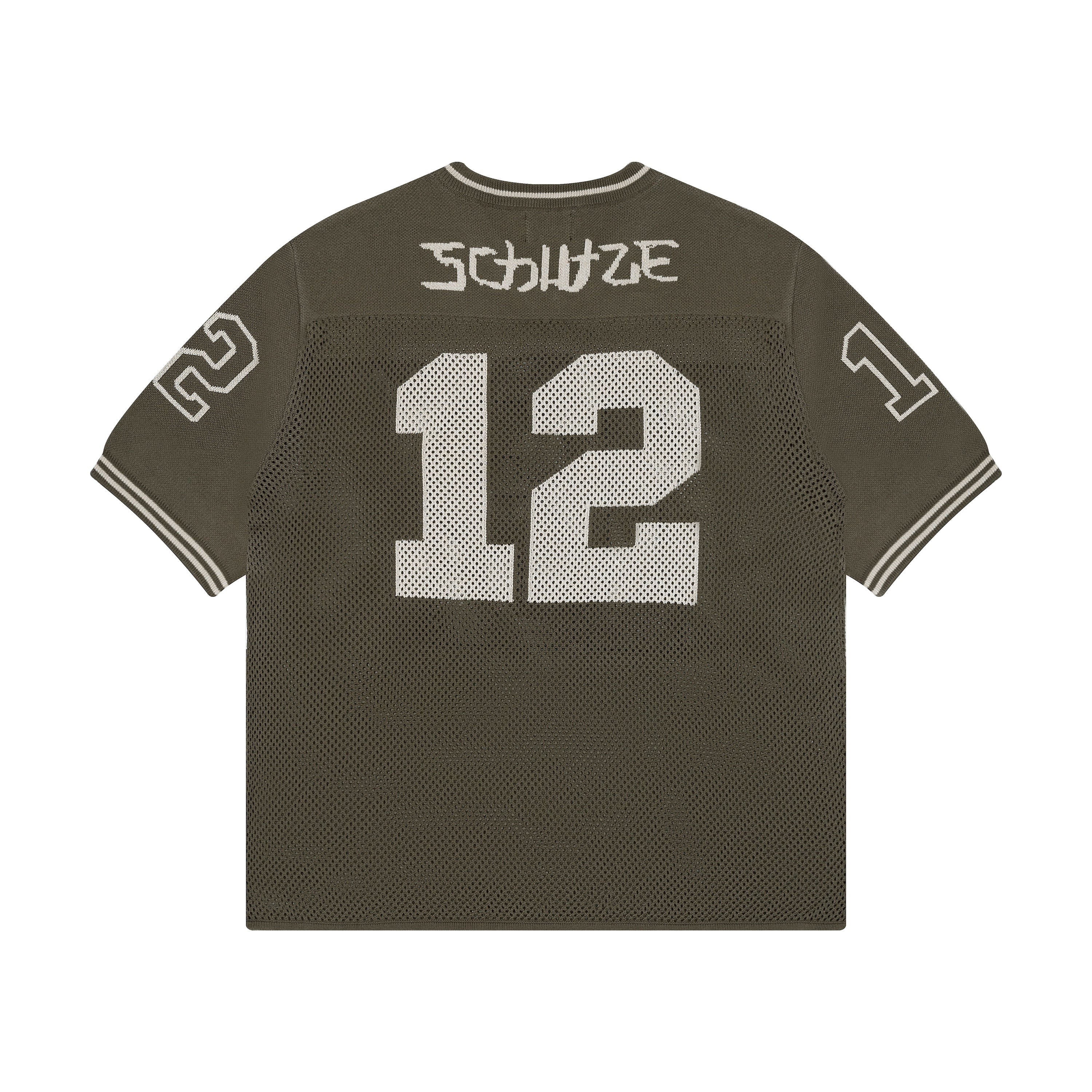 "sashiko v2" knit jersey brown-Fineriform