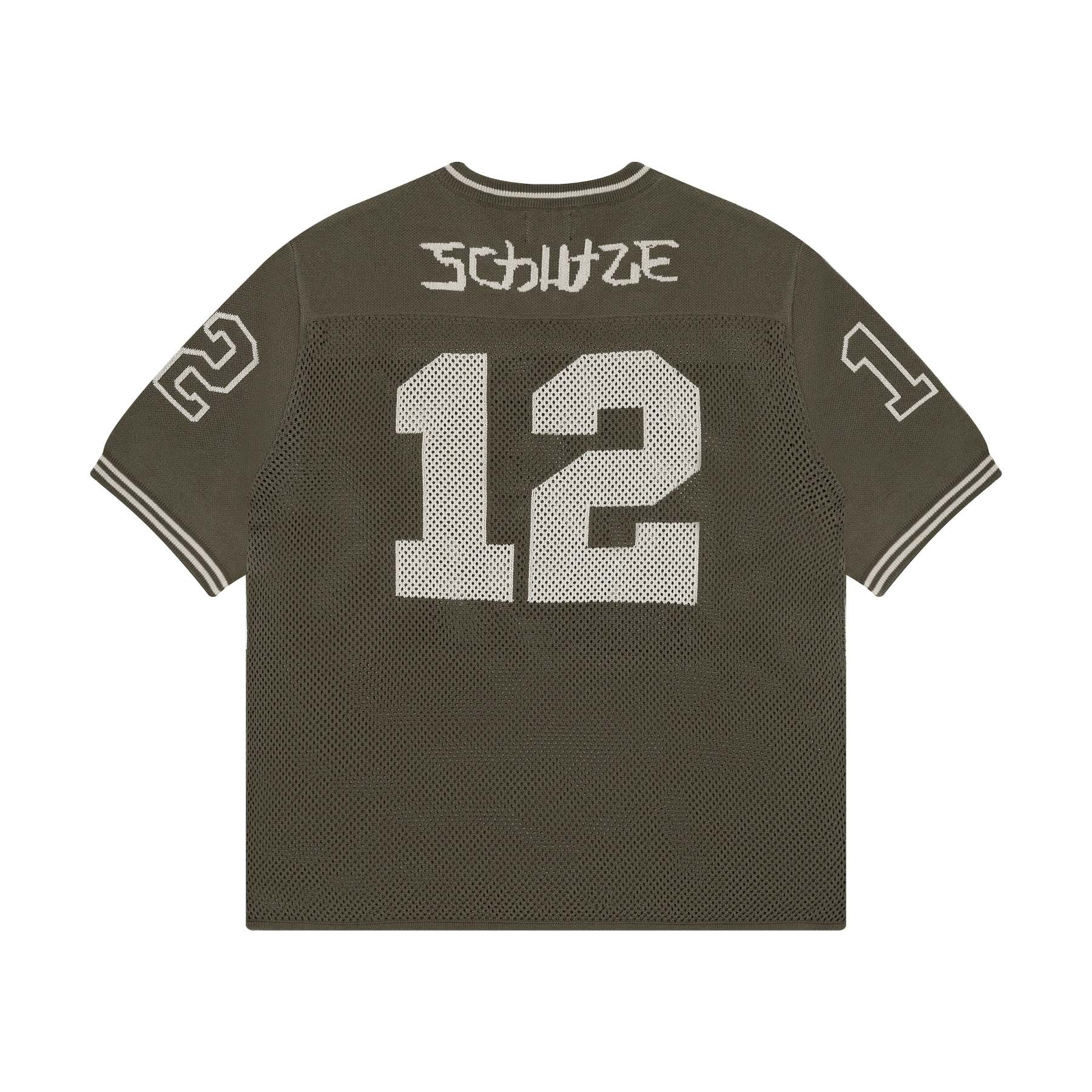 "sashiko v2" knit jersey brown-Fineriform