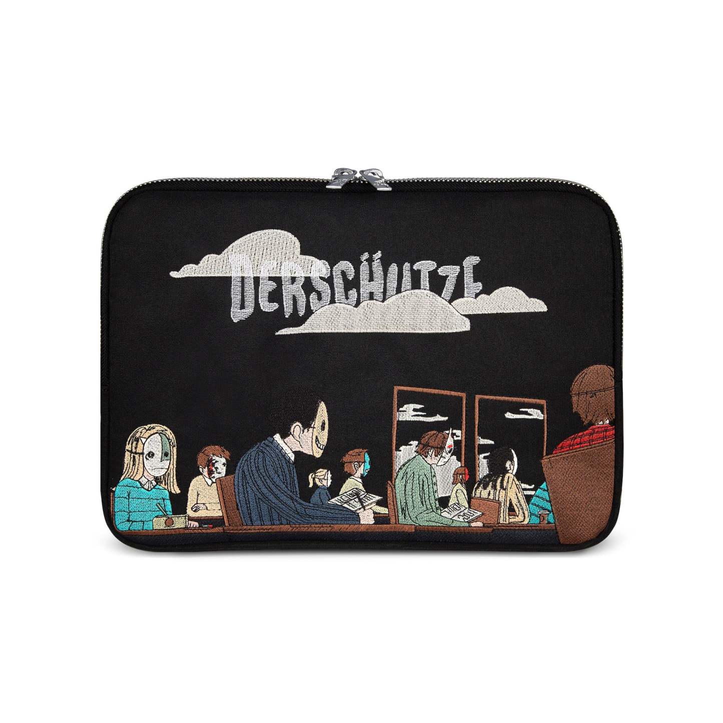 "faces" 13 inch laptop bag-Fineriform