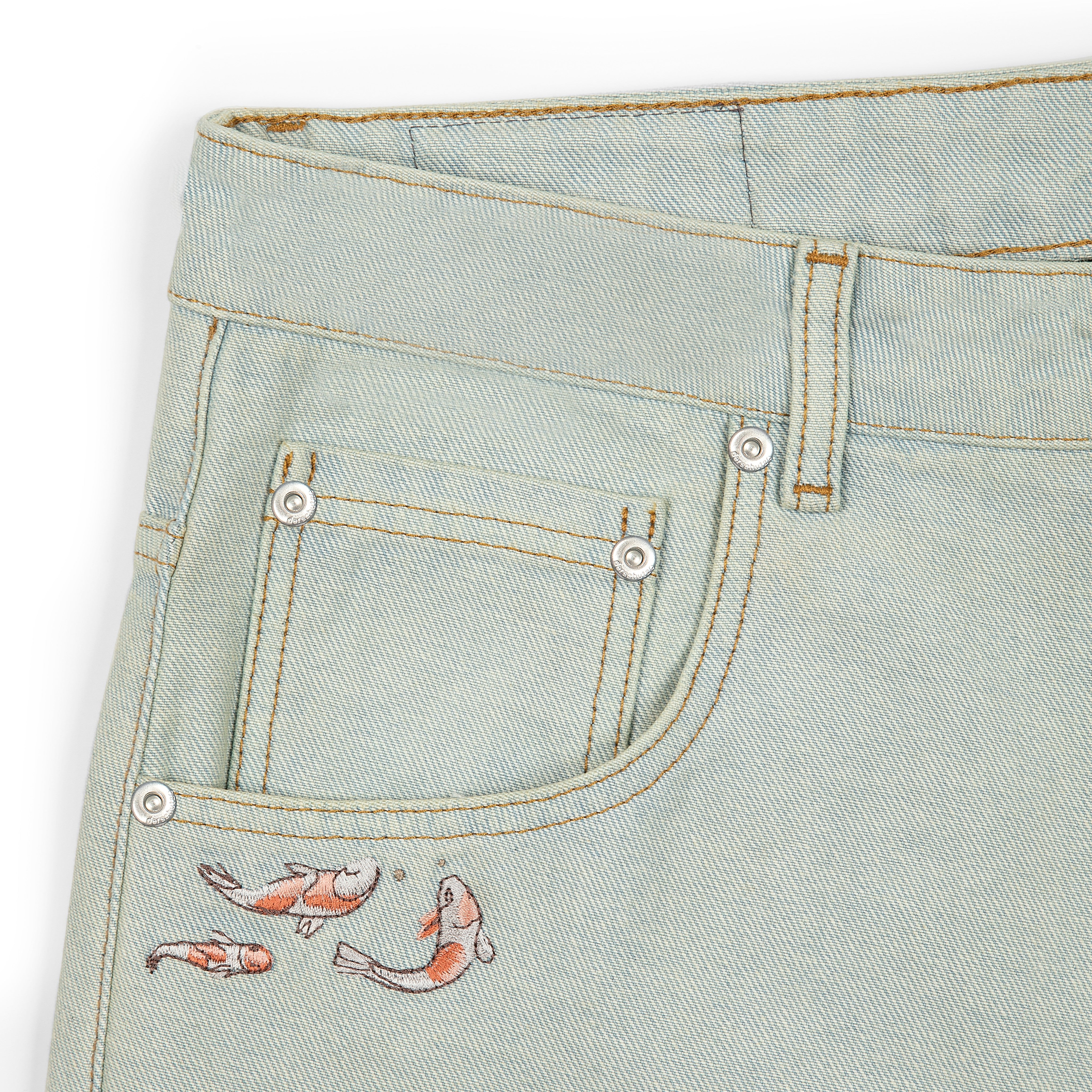 "koi fish" reverse denim-Fineriform