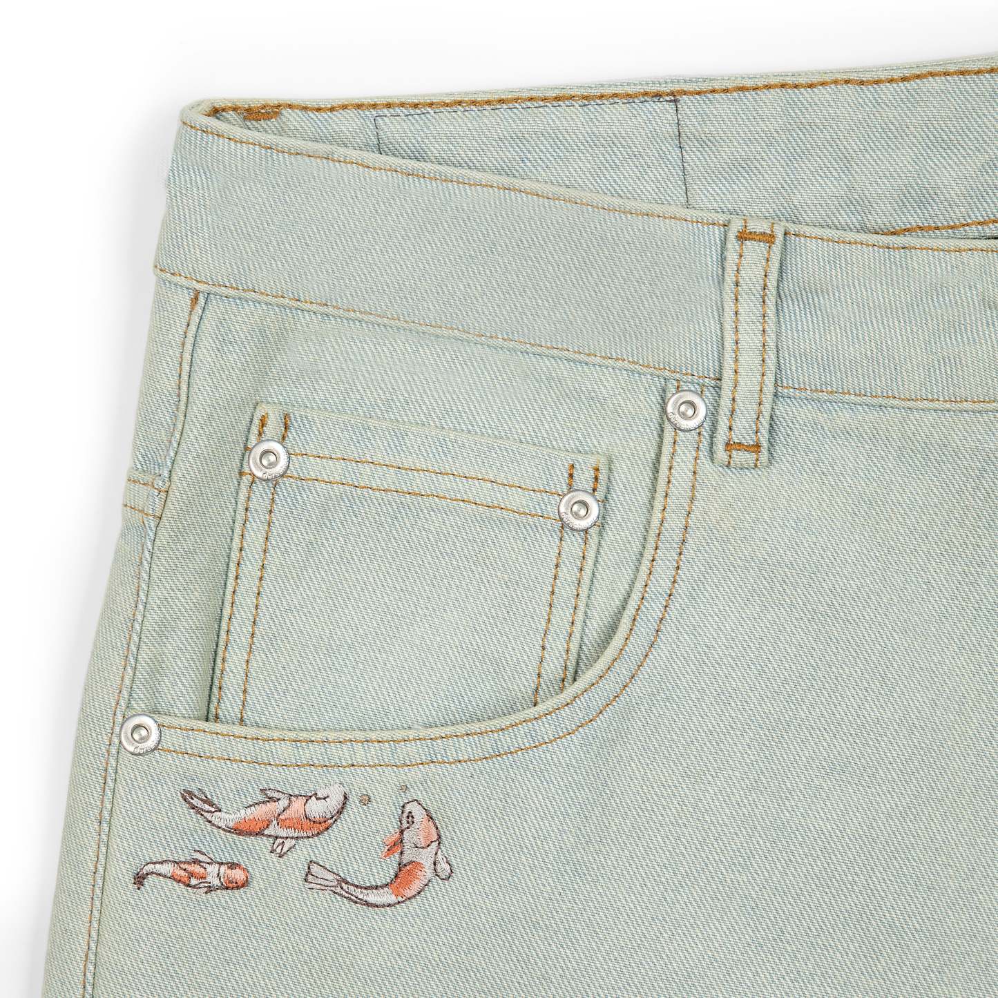 "koi fish" reverse denim-Fineriform