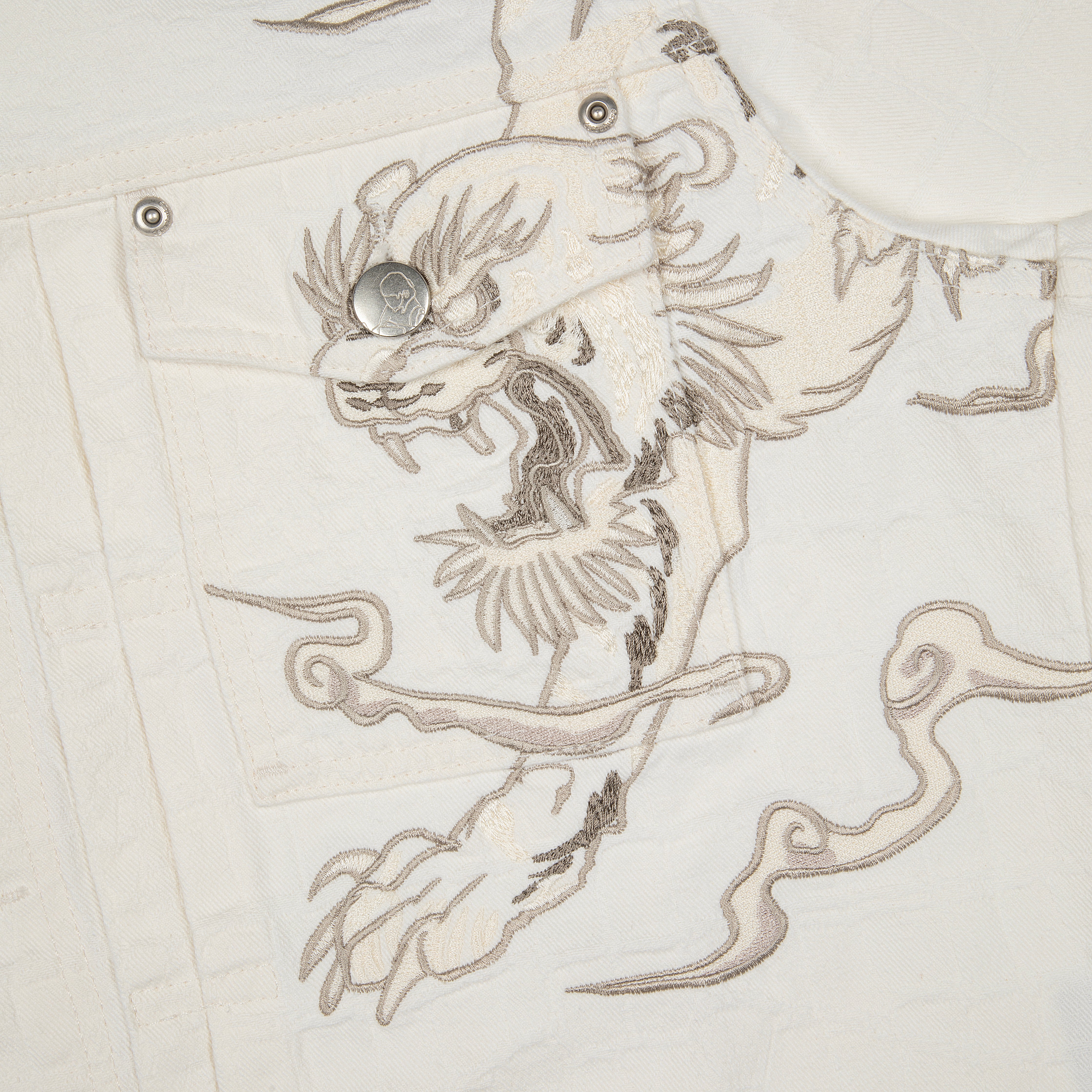 "yakuza" denim Jacket off white-Fineriform