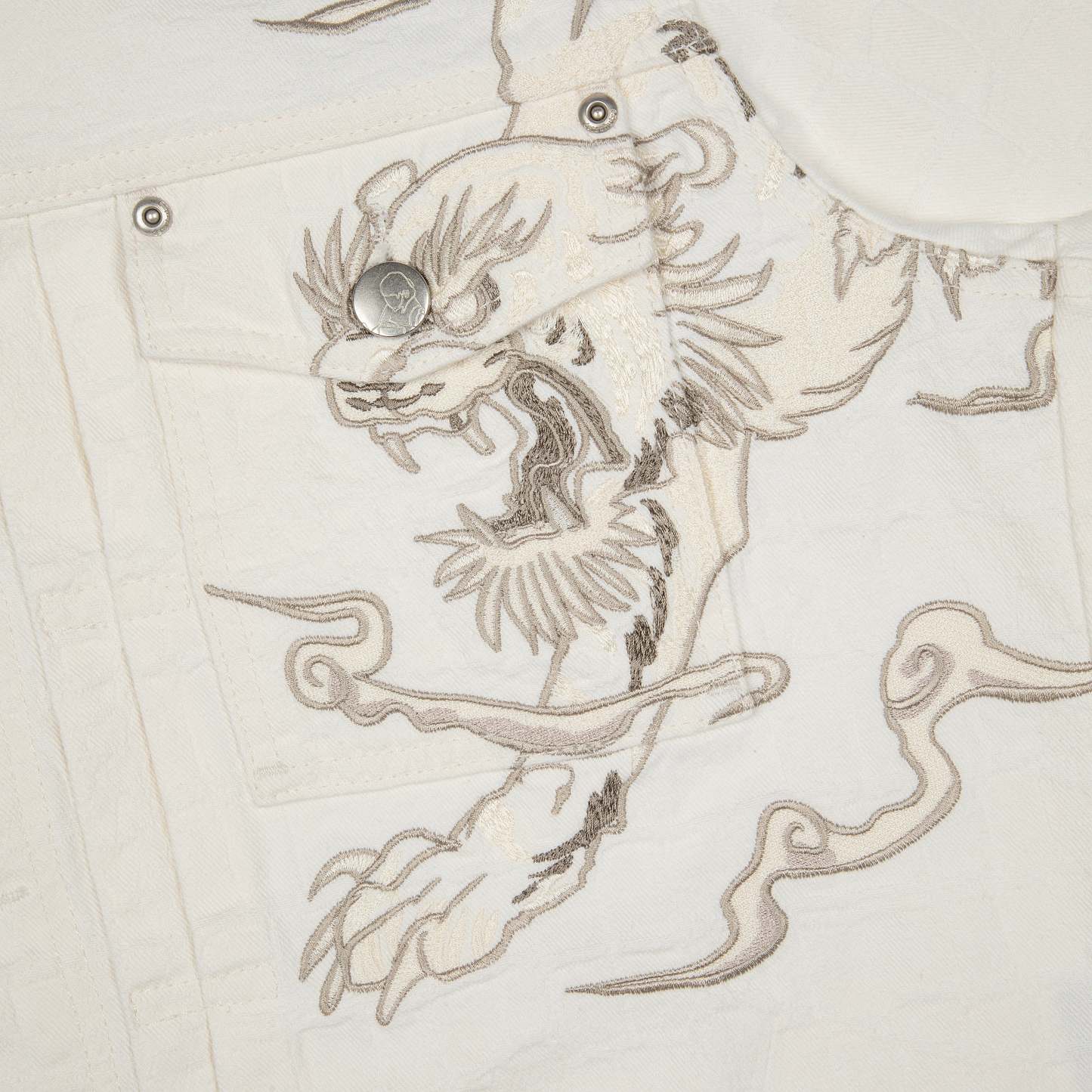 "yakuza" denim Jacket off white-Fineriform