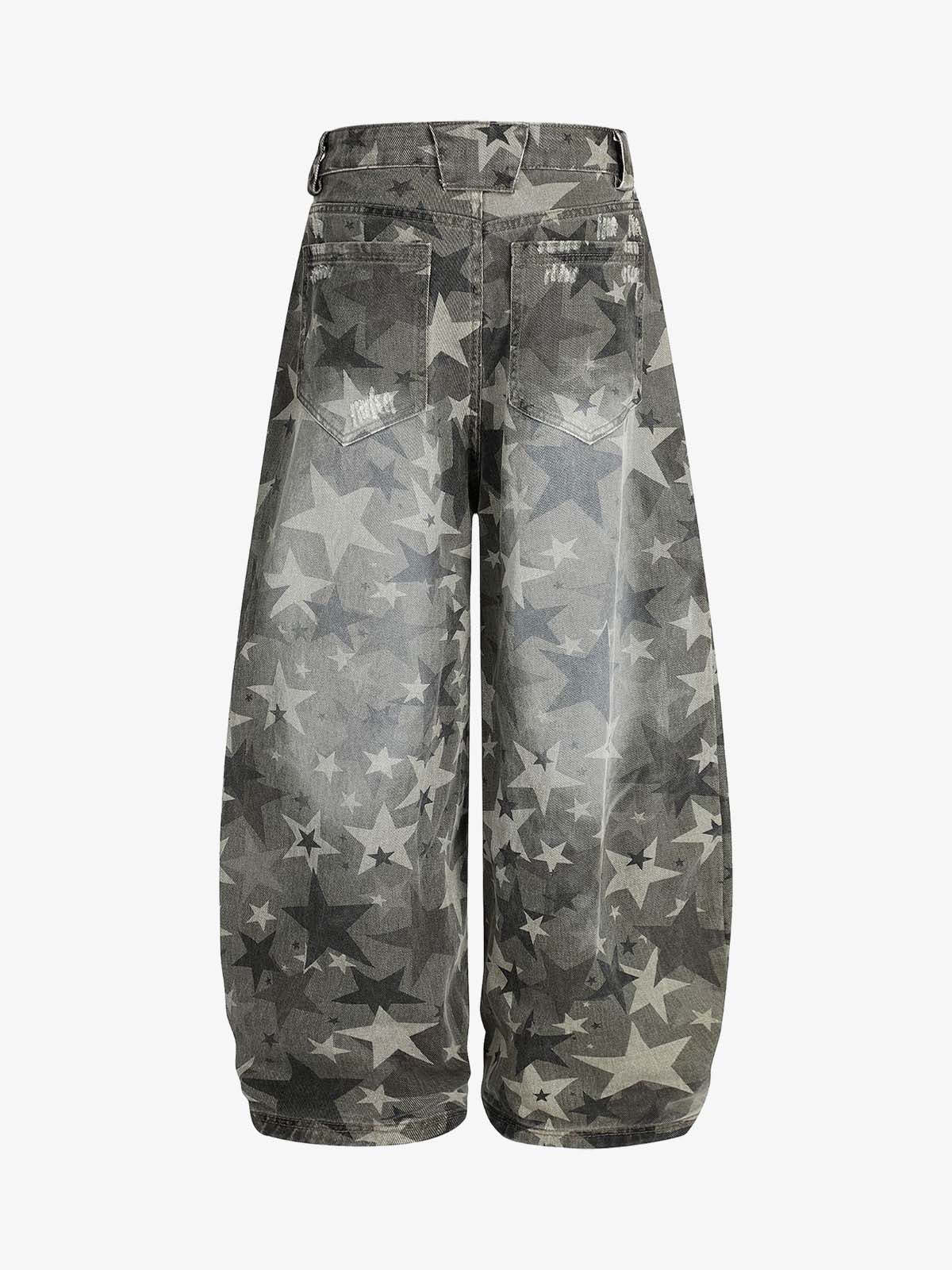 Camouflage Machete RO Star Wide-Leg Jeans-Fineriform