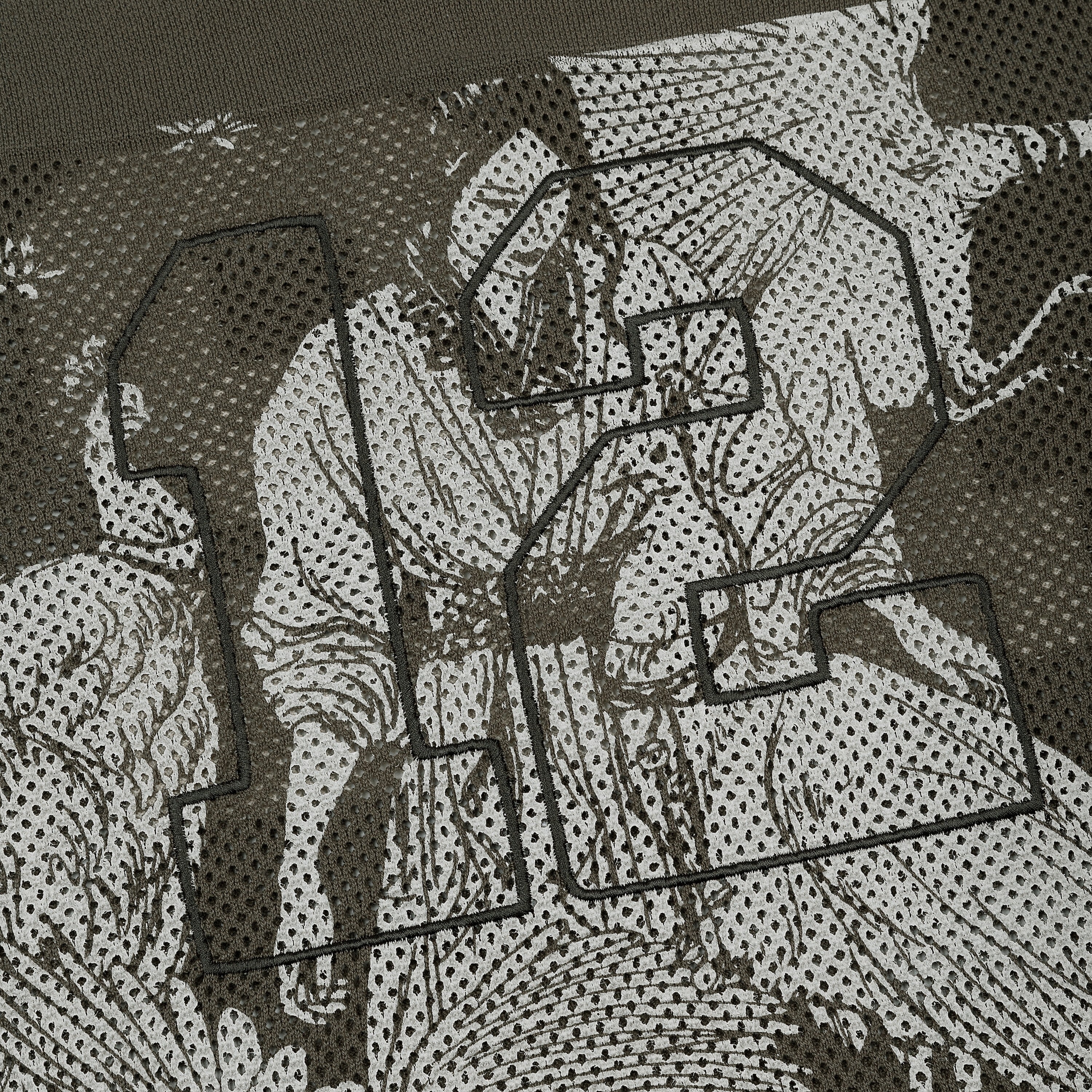 "sashiko v2" knit jersey brown-Fineriform