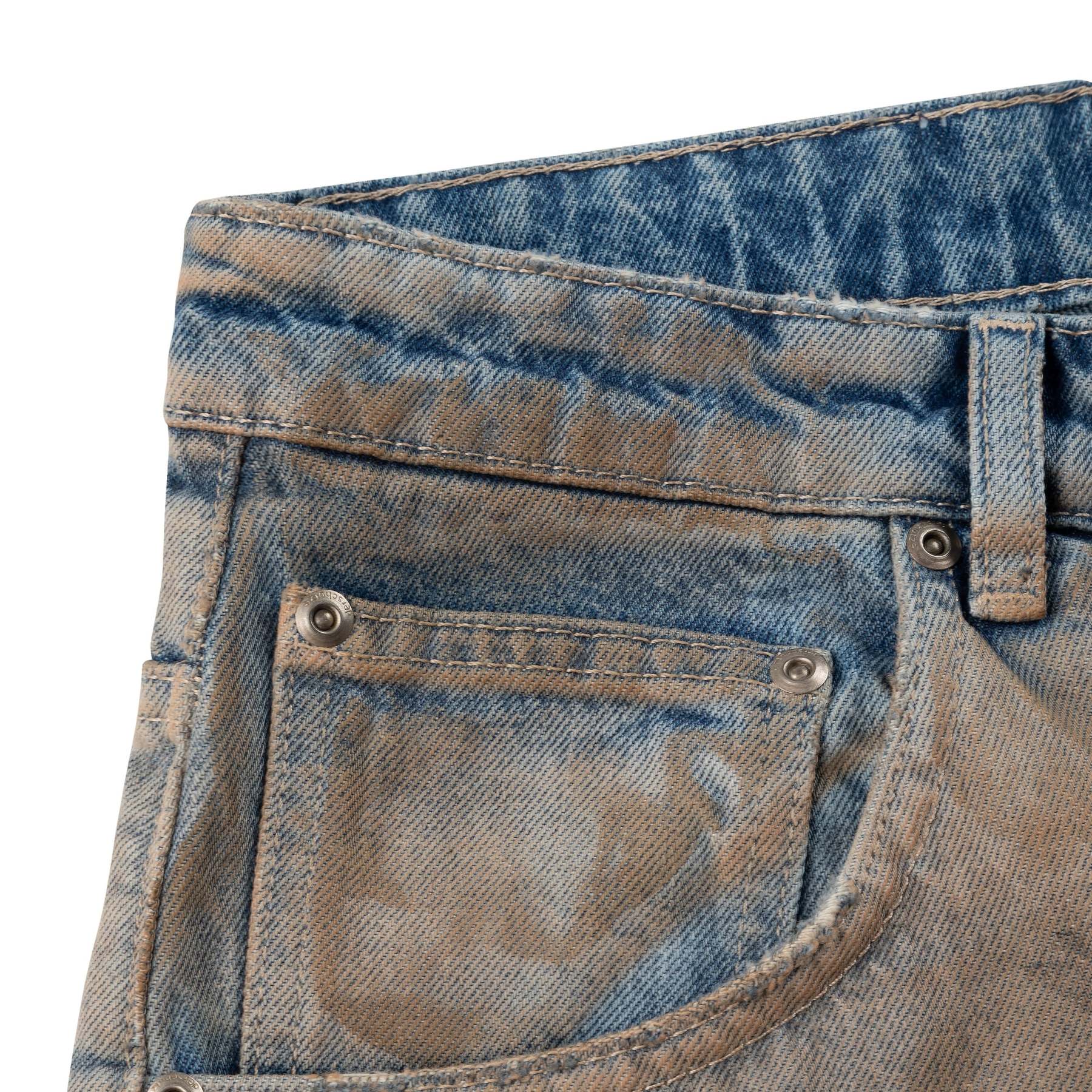 "koi fish v2" denim mud wash-Fineriform