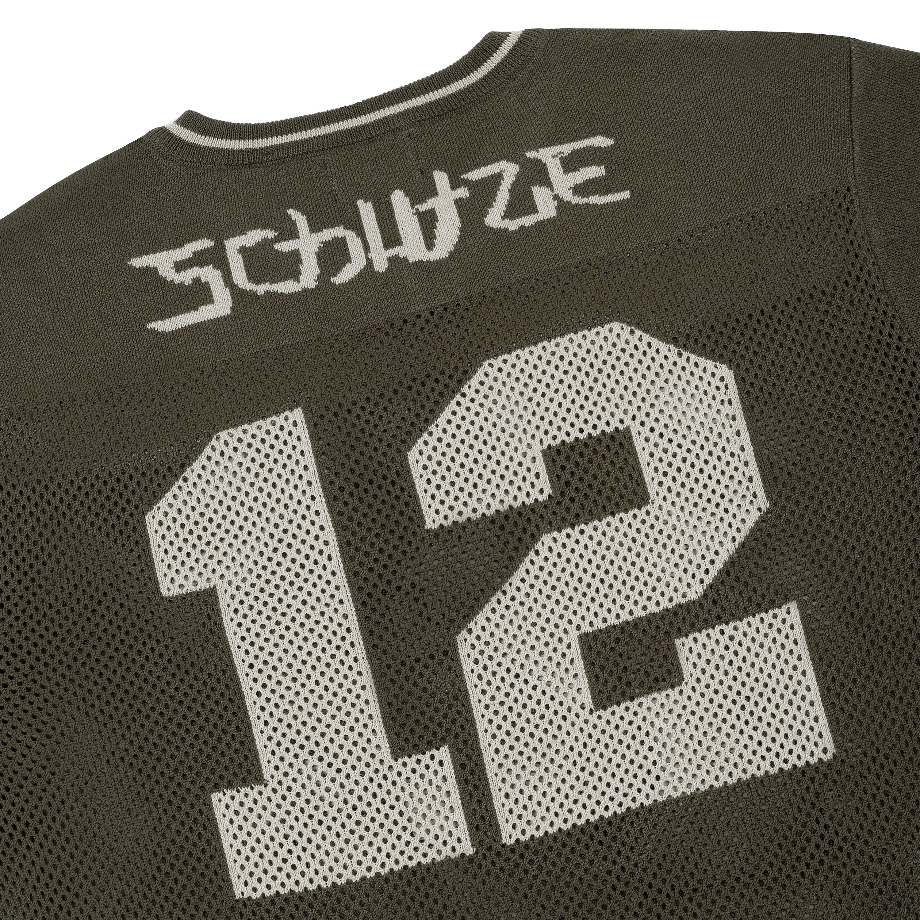 "sashiko v2" knit jersey brown-Fineriform