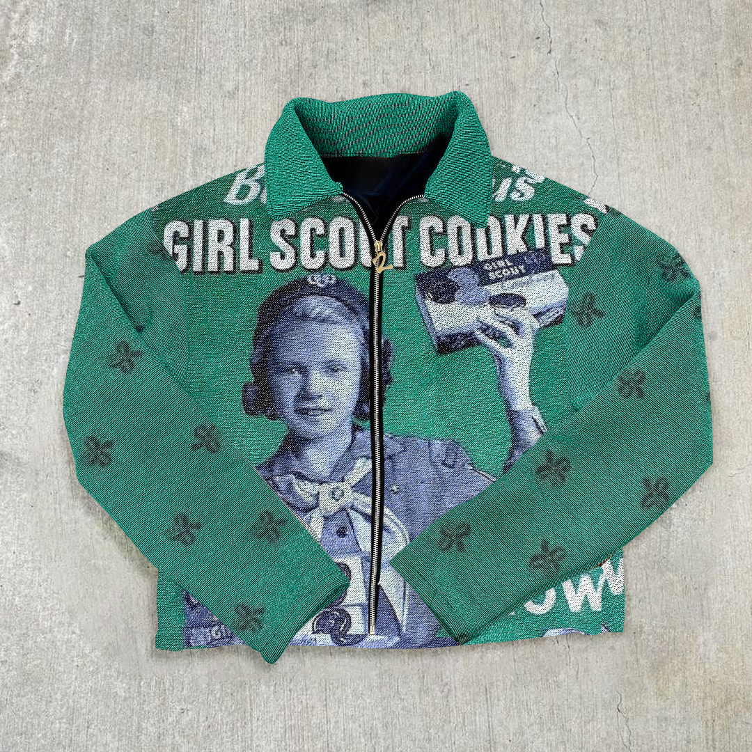 Vintage lapel letter jacket-Fineriform