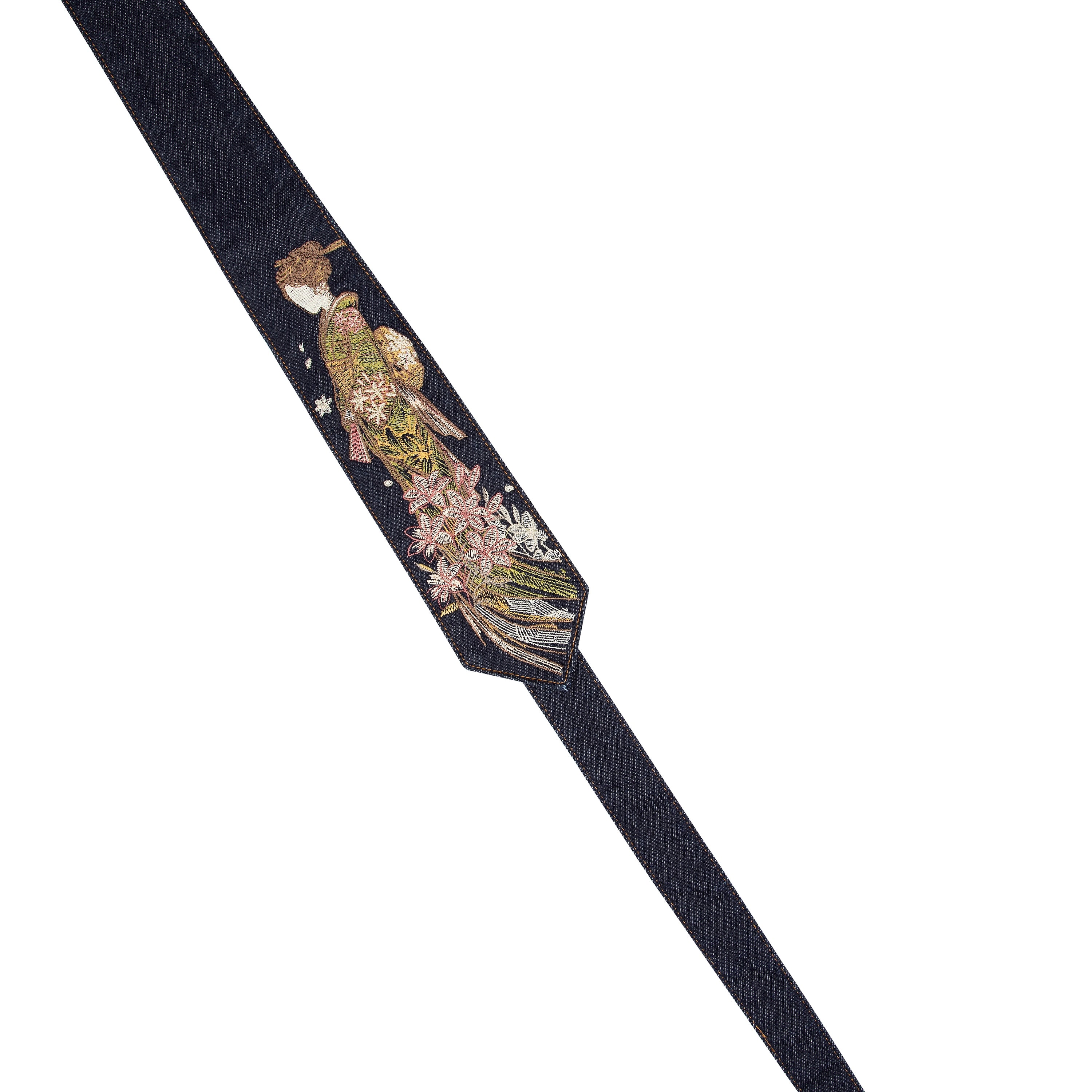 "yakuza" indigo denim tie-Fineriform