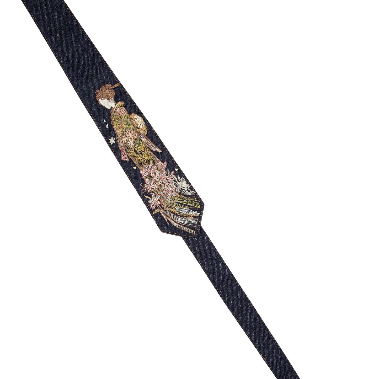 "yakuza" indigo denim tie-Fineriform