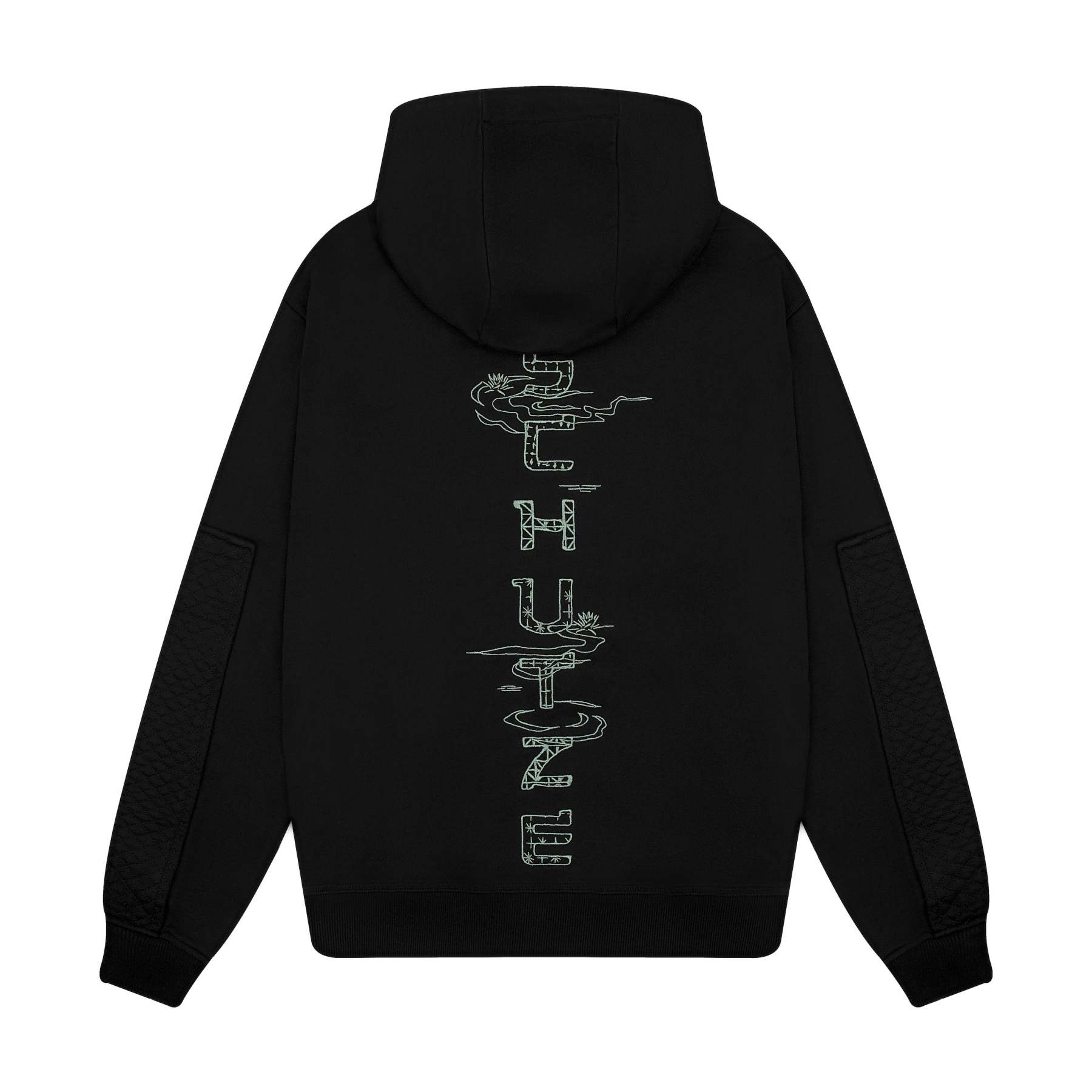 "sashiko" Hoodie black-Fineriform