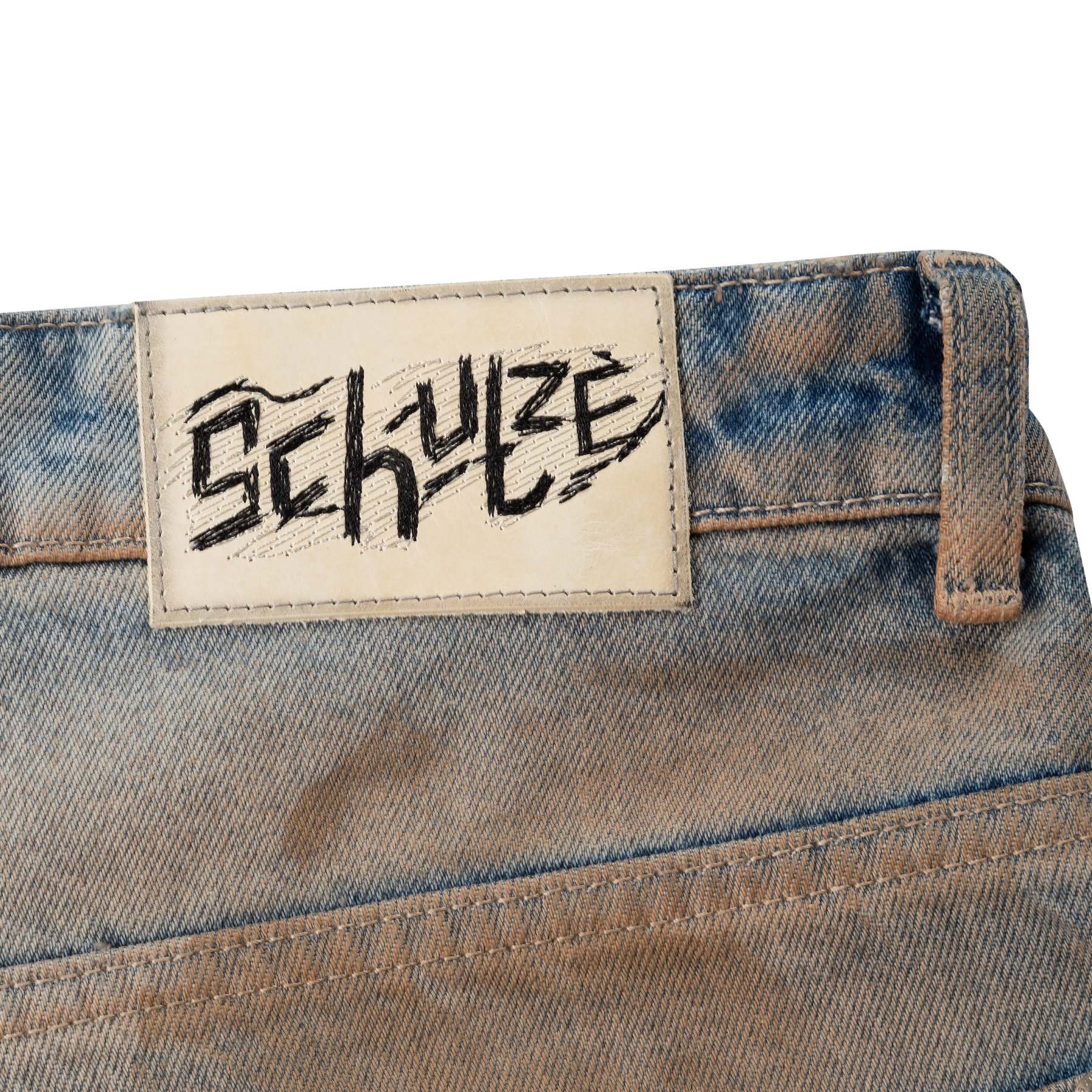 "koi fish v2" denim mud wash-Fineriform