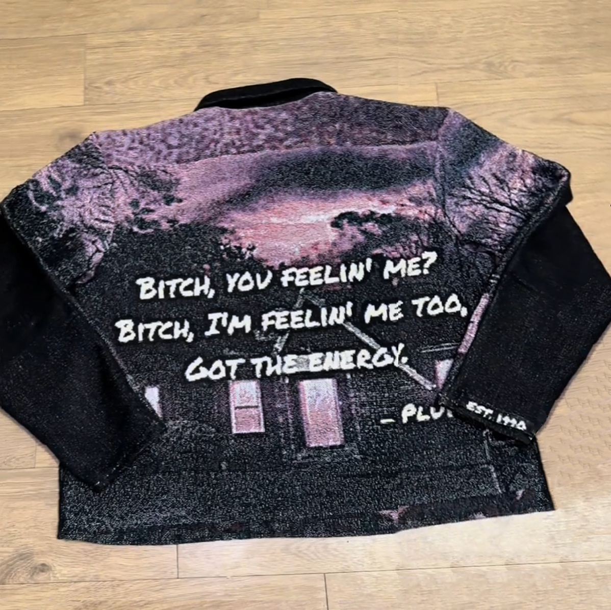 Hip Hop Tapestry Zip-Up Jacket-Fineriform