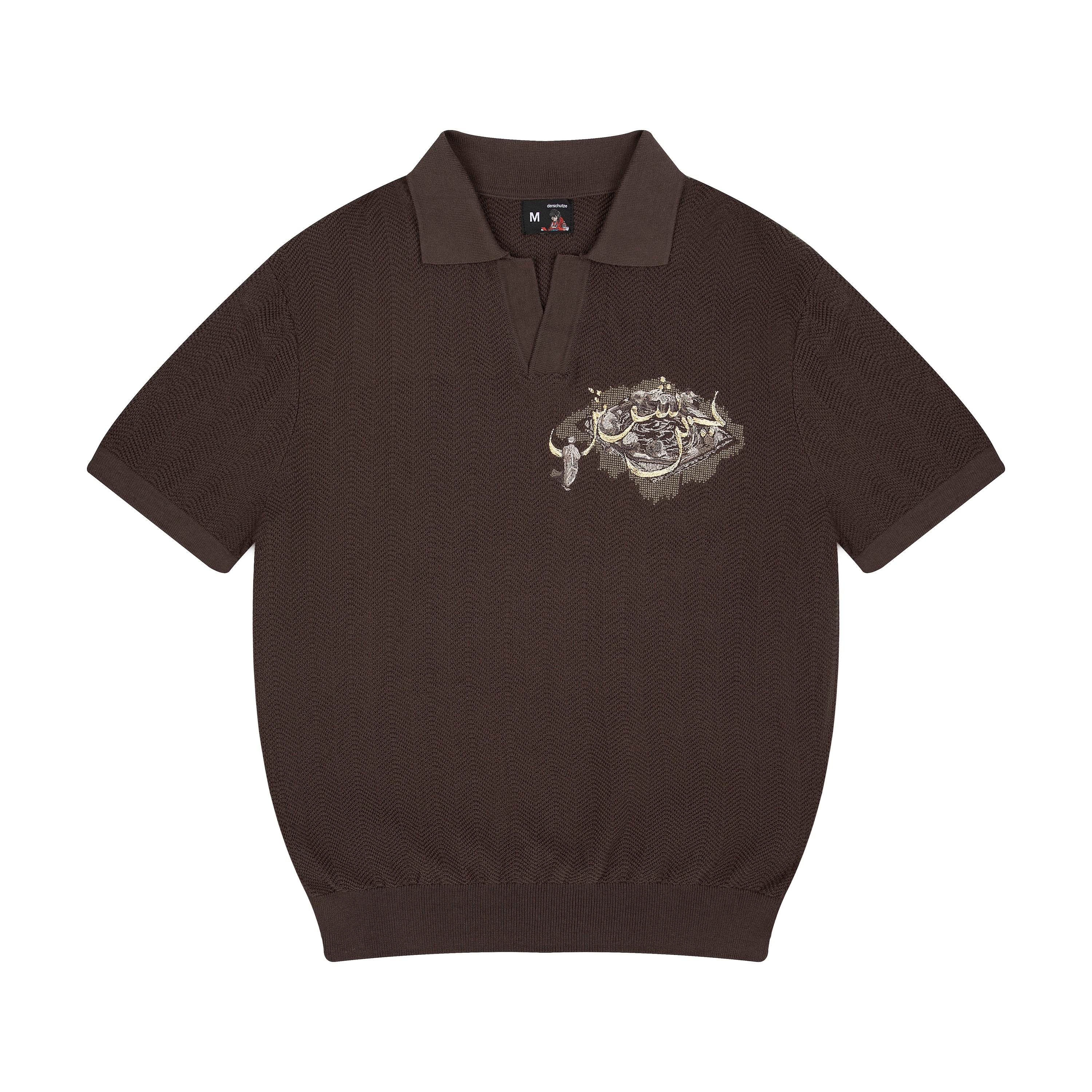 "aziza" polo Knit brown-Fineriform